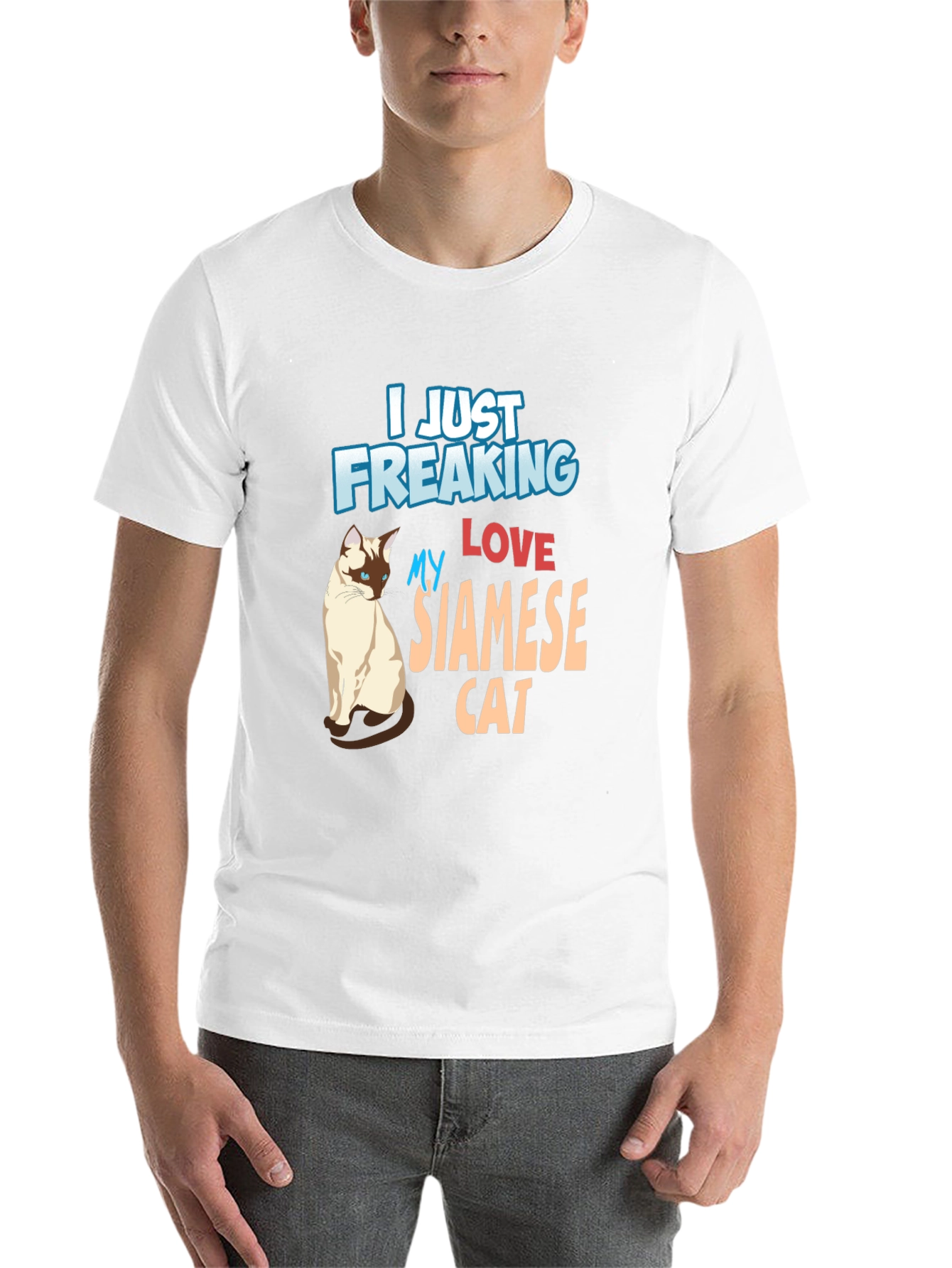 Black Siamese Cat Lover Black T-Shirt view 14