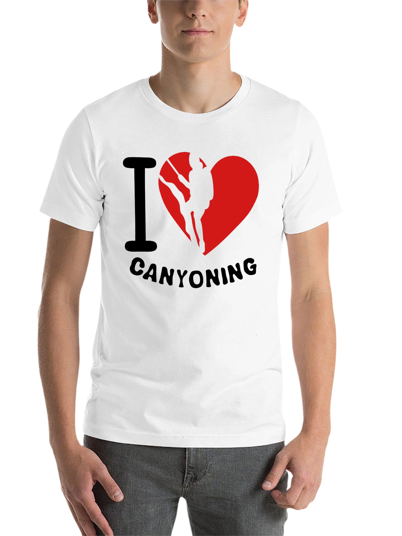 Black I Love Canyoning T-Shirt - Adventure Tee view 14