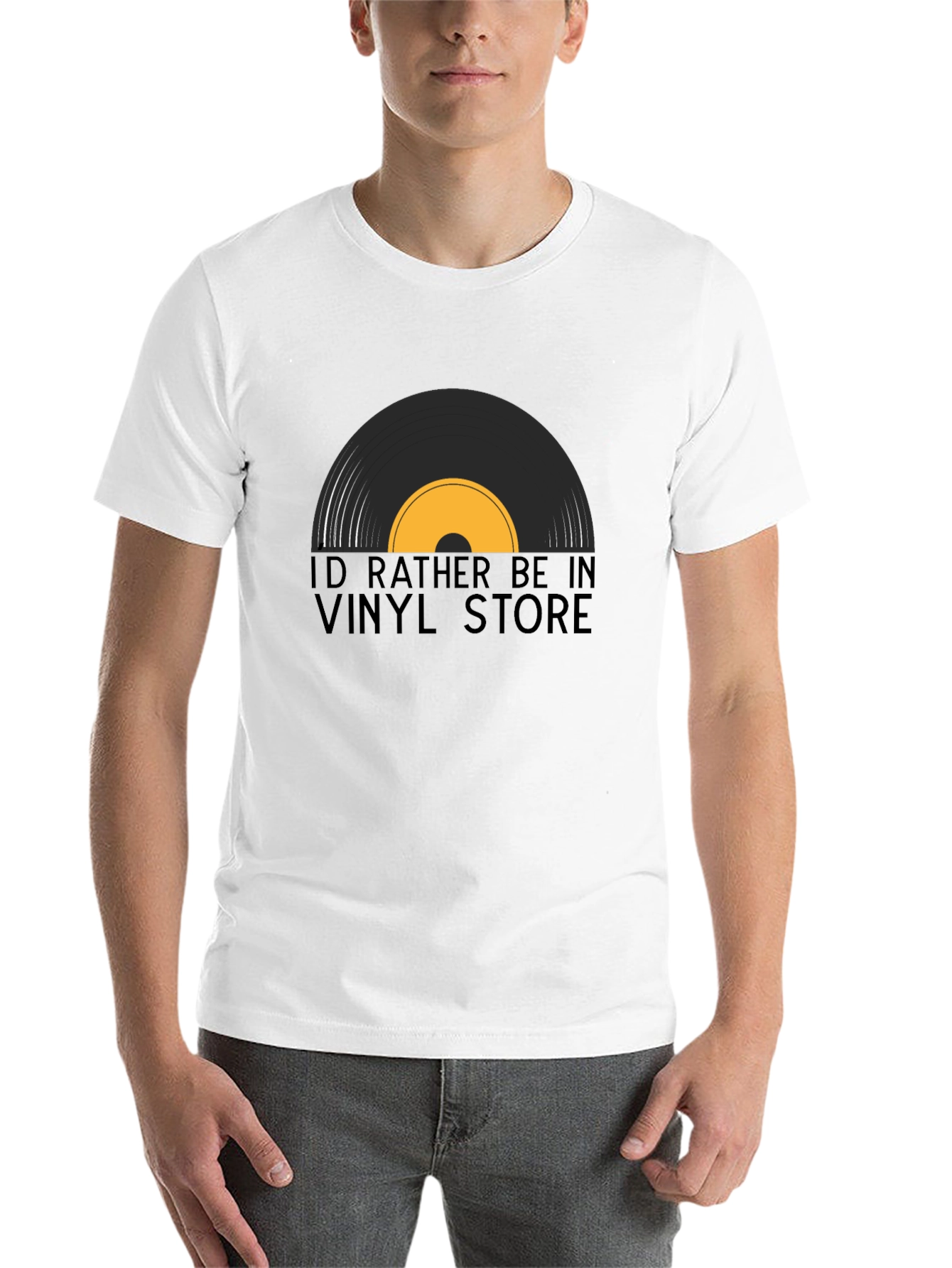 Black Vinyl Store T-Shirt: Retro Music Lover Tee view 14