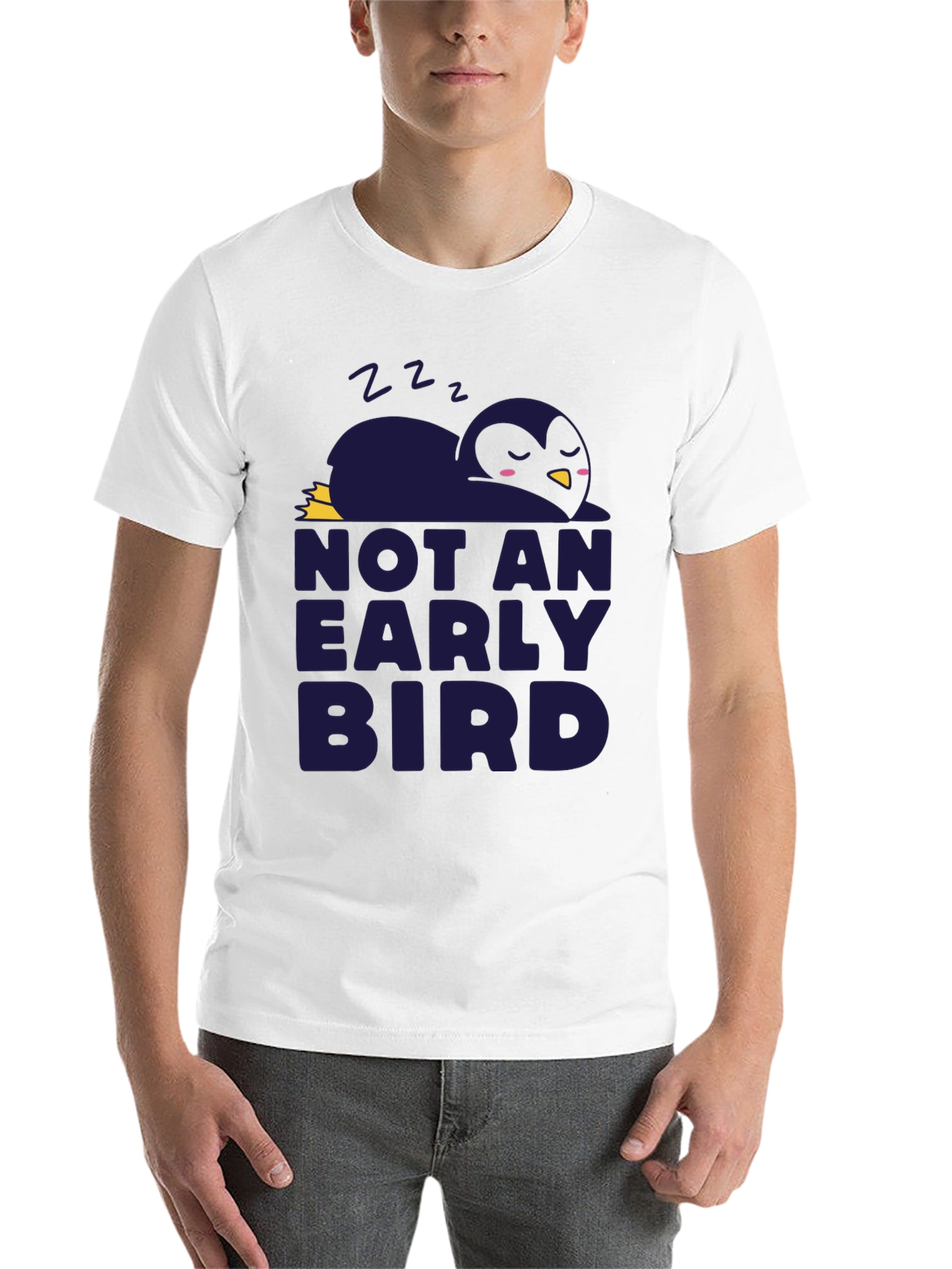 Black Not An Early Bird Graphic Tee - Soft Cotton Comfort view 14