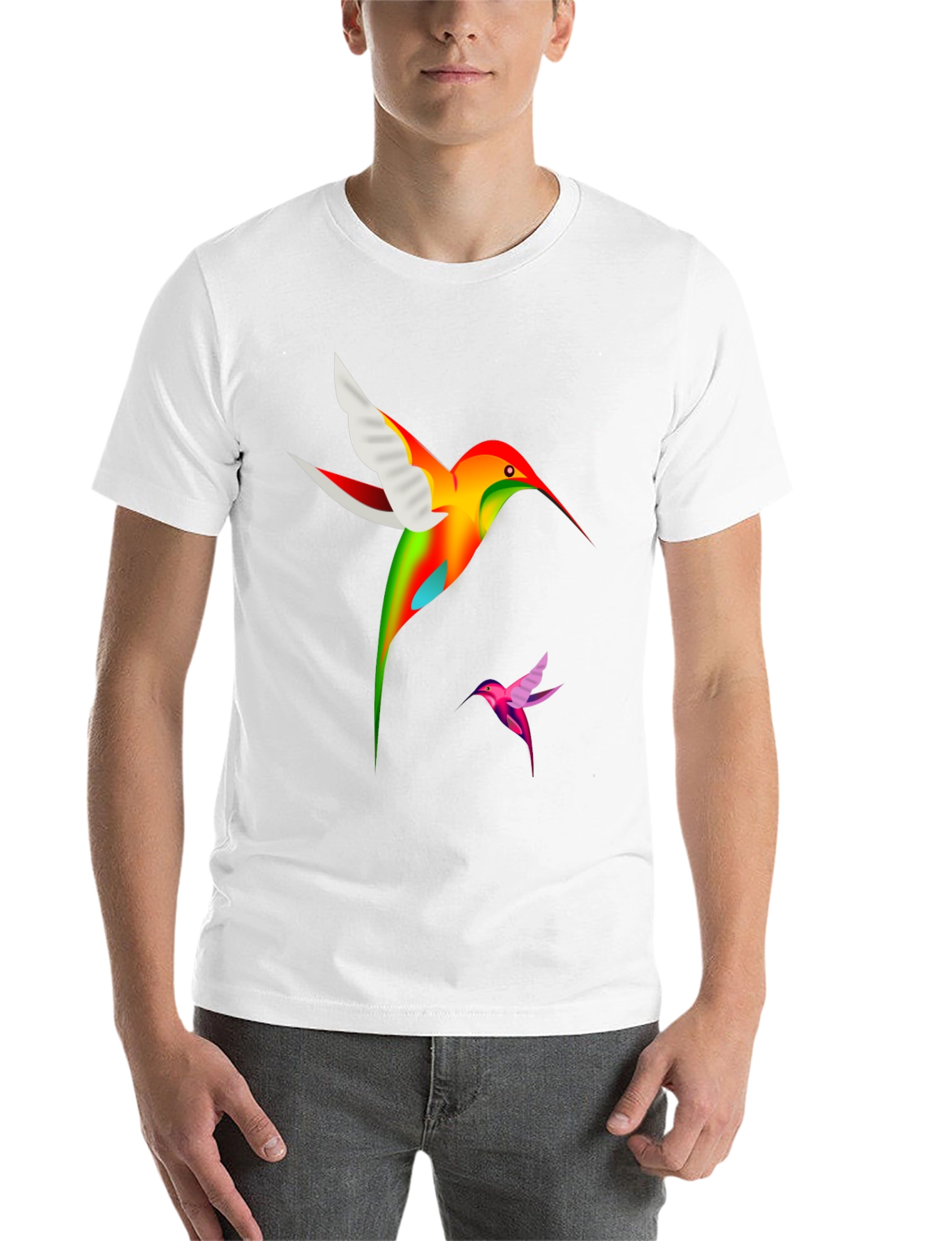 Black Hummingbird Graphic Tee - Bold Bird Design view 14