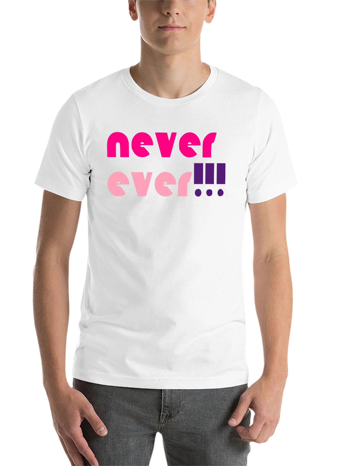 Black Never Ever! Graphic T-Shirt view 14