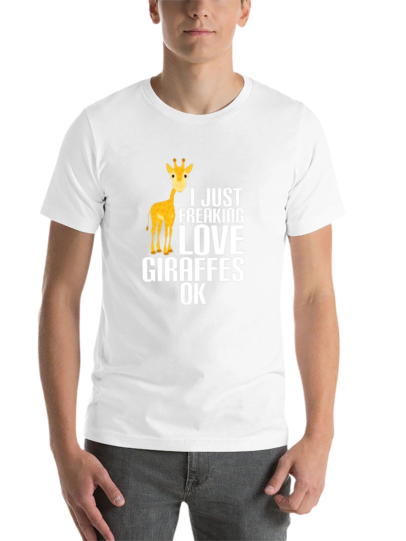 Black I Love Giraffes Graphic T-Shirt view 14