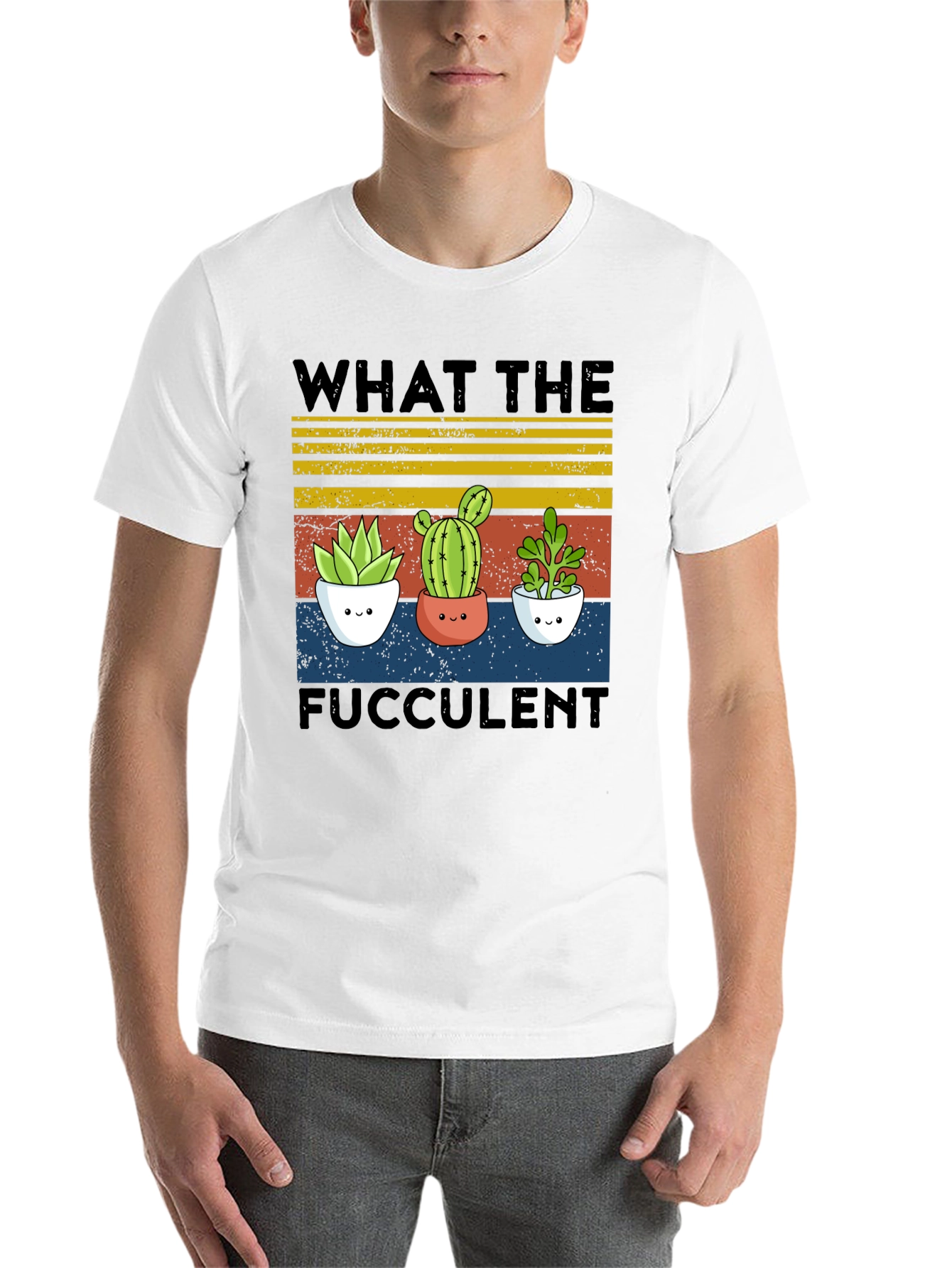 Black Fucculent Tee - Cute Cactus Plant Shirt view 14