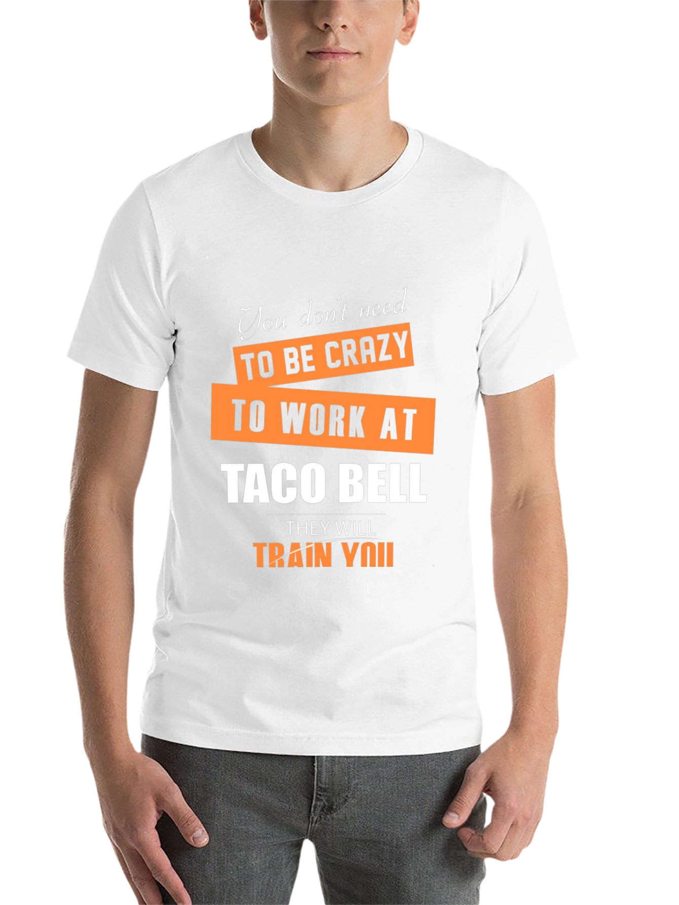 Black Crazy Taco Bell Employee Humor Graphic T-Shirt view 14