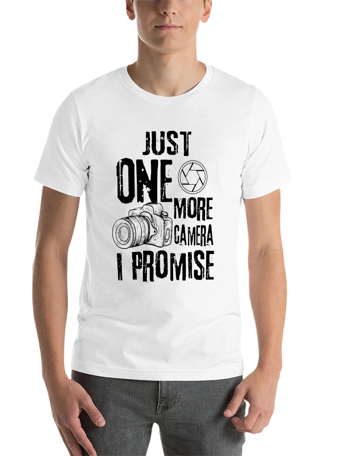 Black Just One More Camera, I Promise - Black Graphic Tee view 14