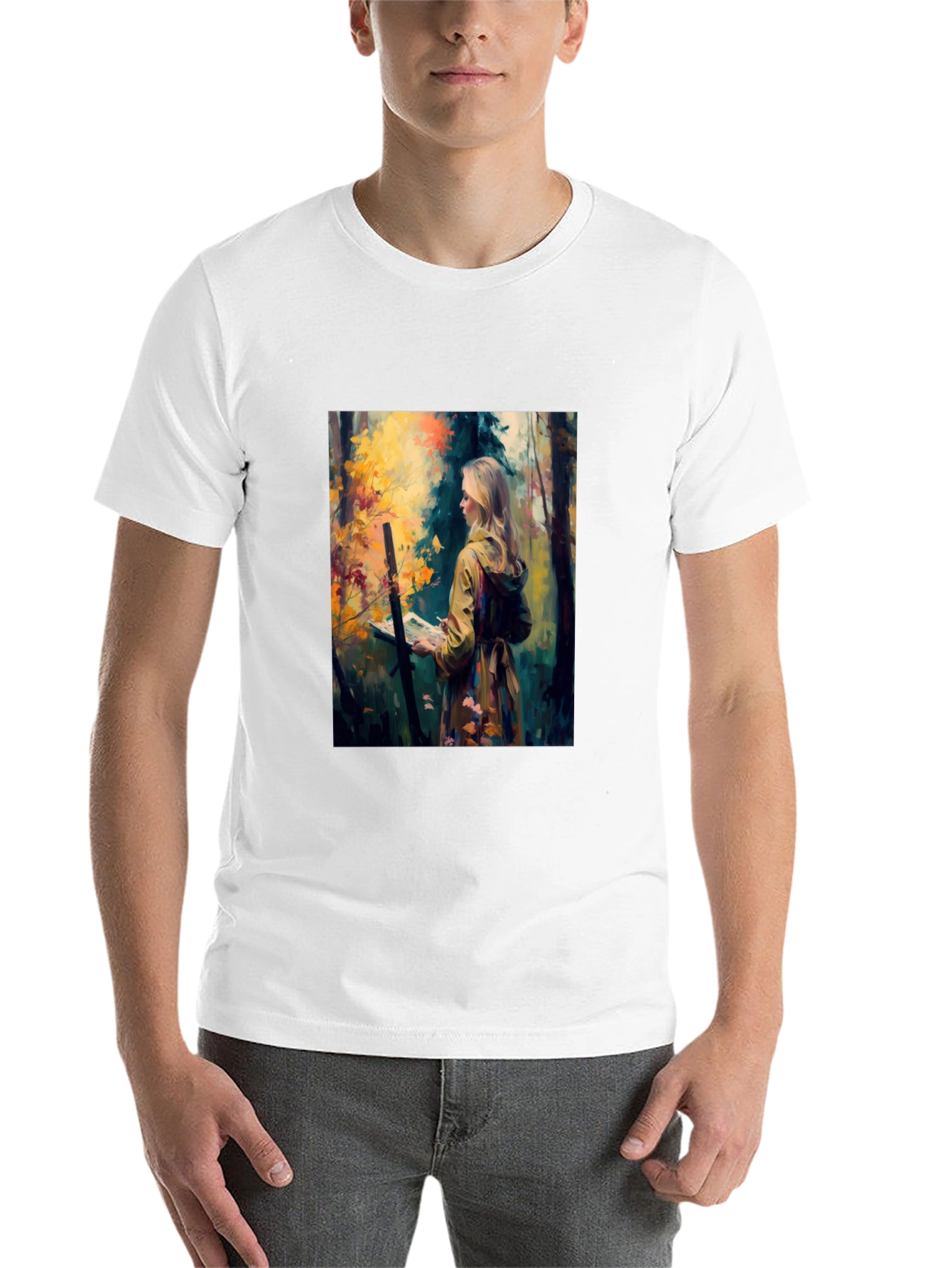 Black Artist in Woods Graphic Tee - Black view 14