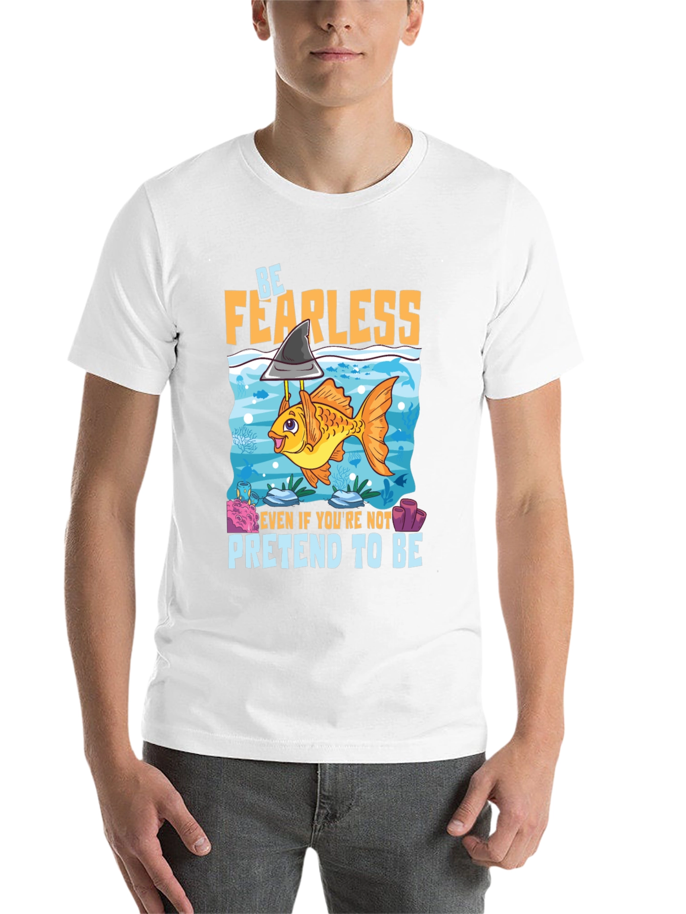 Black Be Fearless Graphic T-Shirt view 14