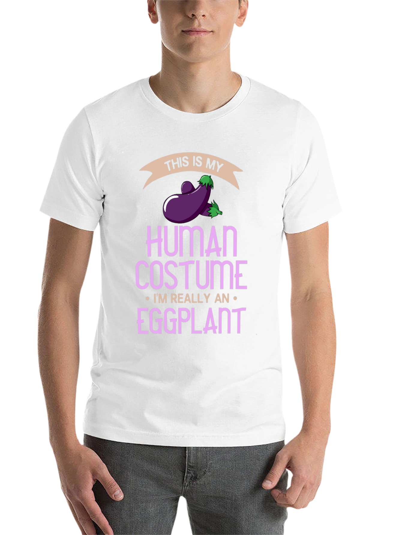 Eggplant Human Costume Funny T-Shirt - 14