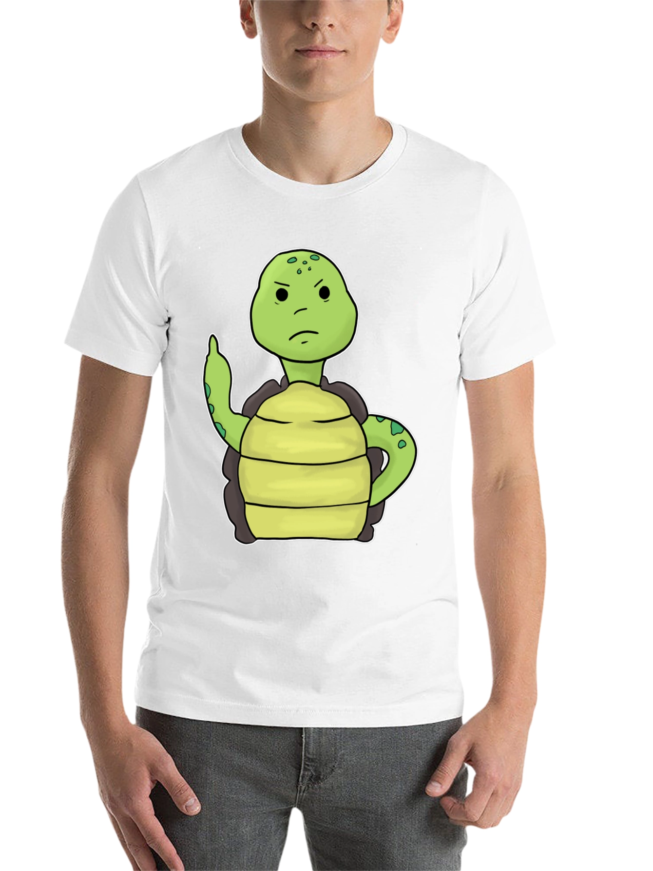 Black Grumpy Turtle T-Shirt Funny Graphic Tee view 14