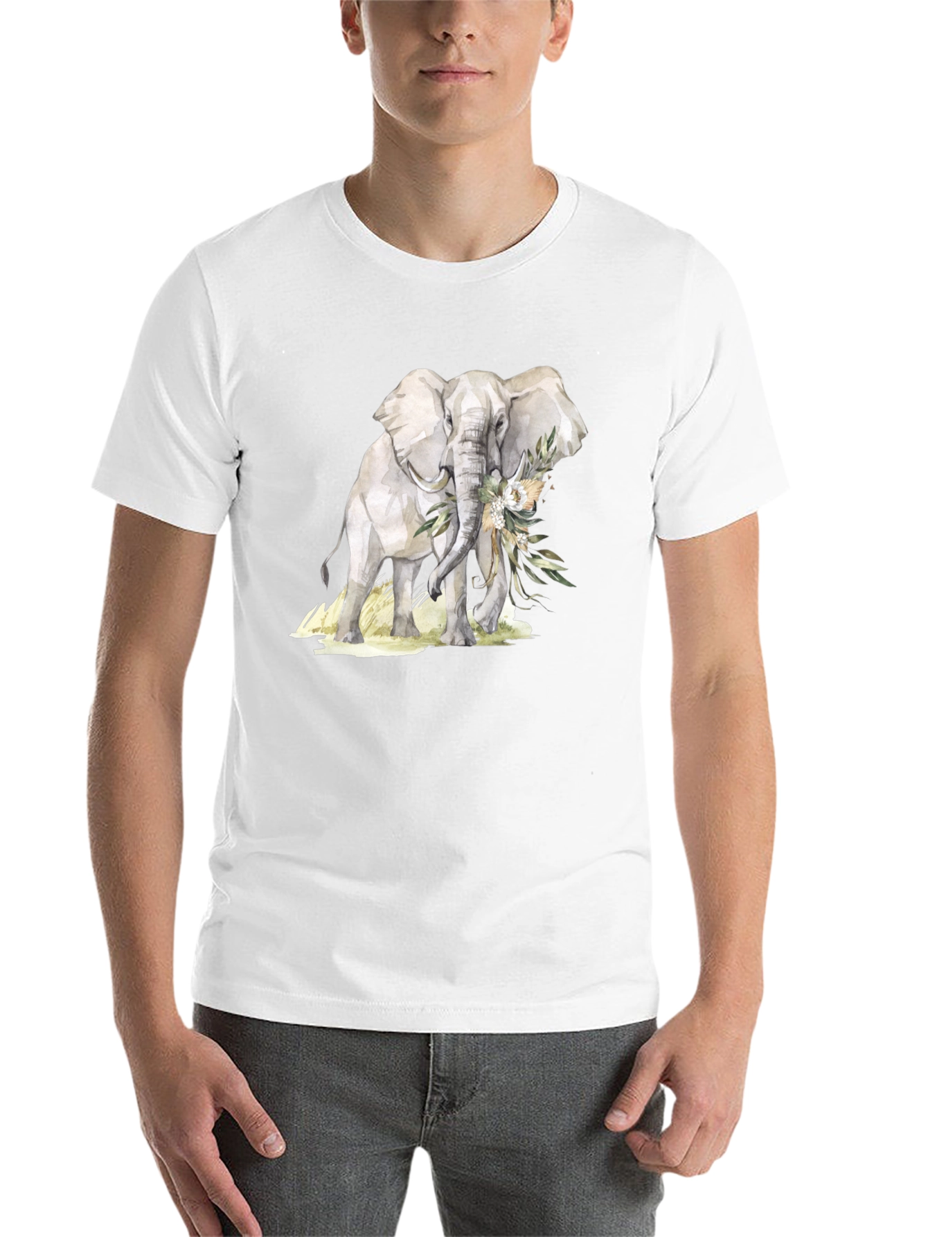 Black Elephant Floral T-Shirt - Stylish Graphic Tee view 14