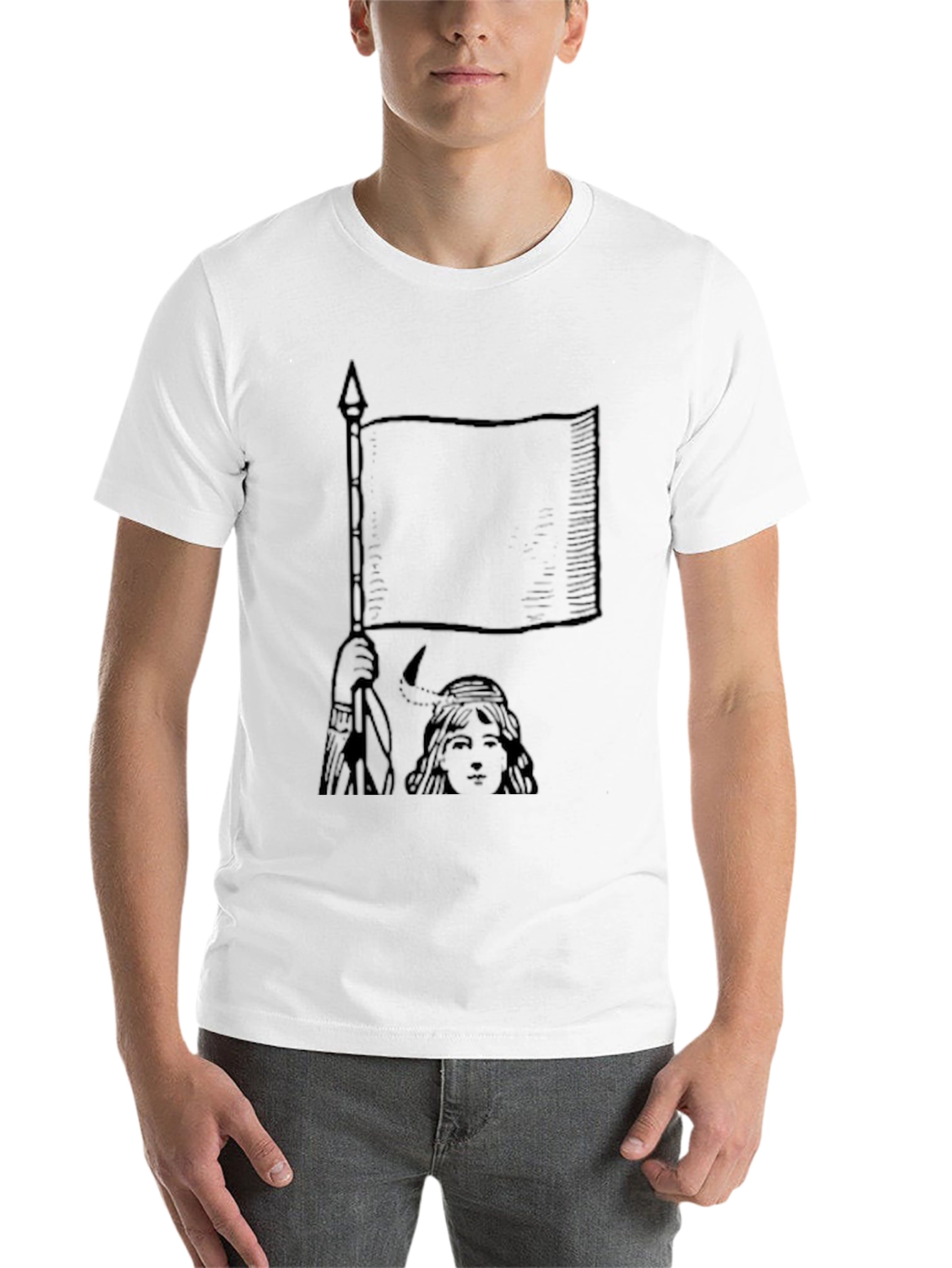 Black Flagbearer Graphic Tee - Unisex Black T-Shirt view 14