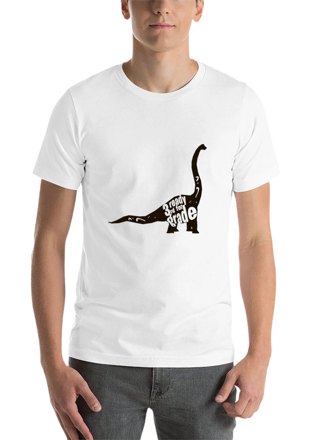 Black Dinosaur Graphic T-Shirt - Black Cotton Blend view 14
