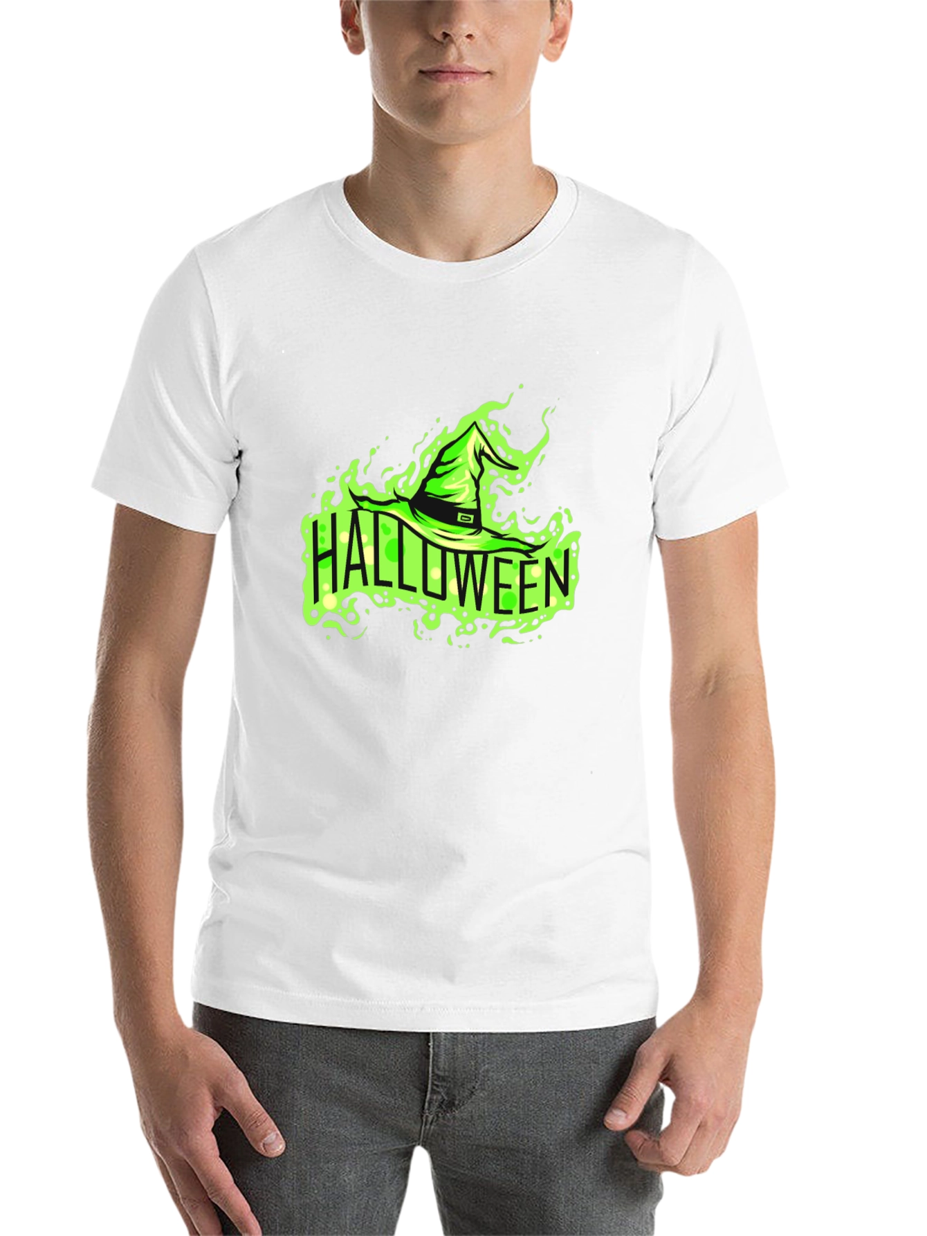 Black Halloween Witch Hat Graphic Tee view 14