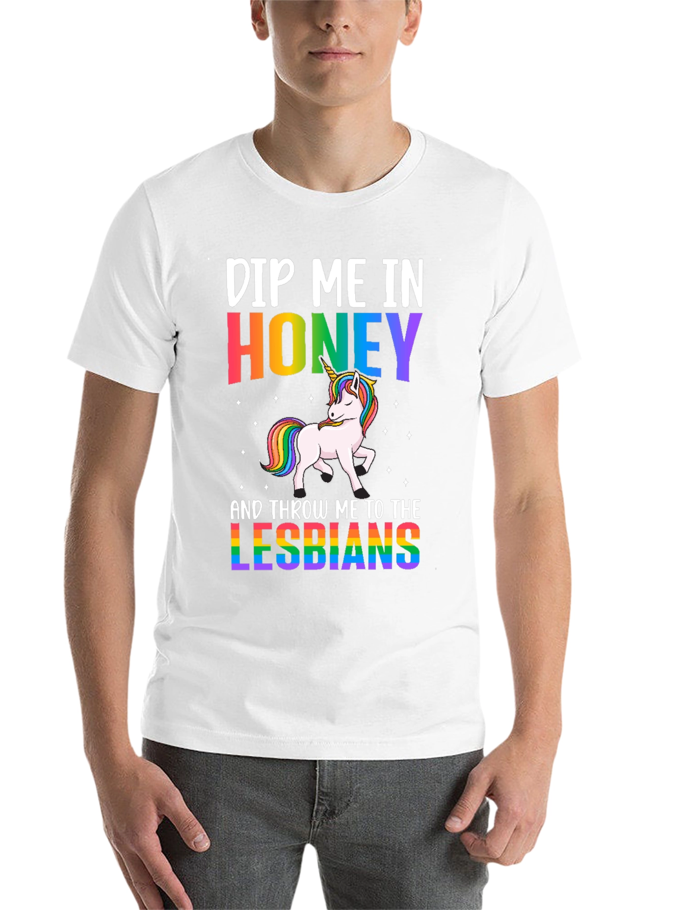 Black Dip Me In Honey Lesbians Graphic Tee view 14