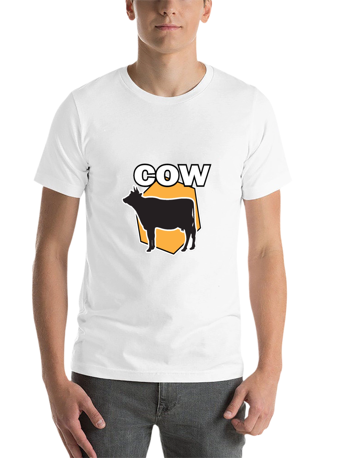 Black Cow Graphic Print Black Tee view 14