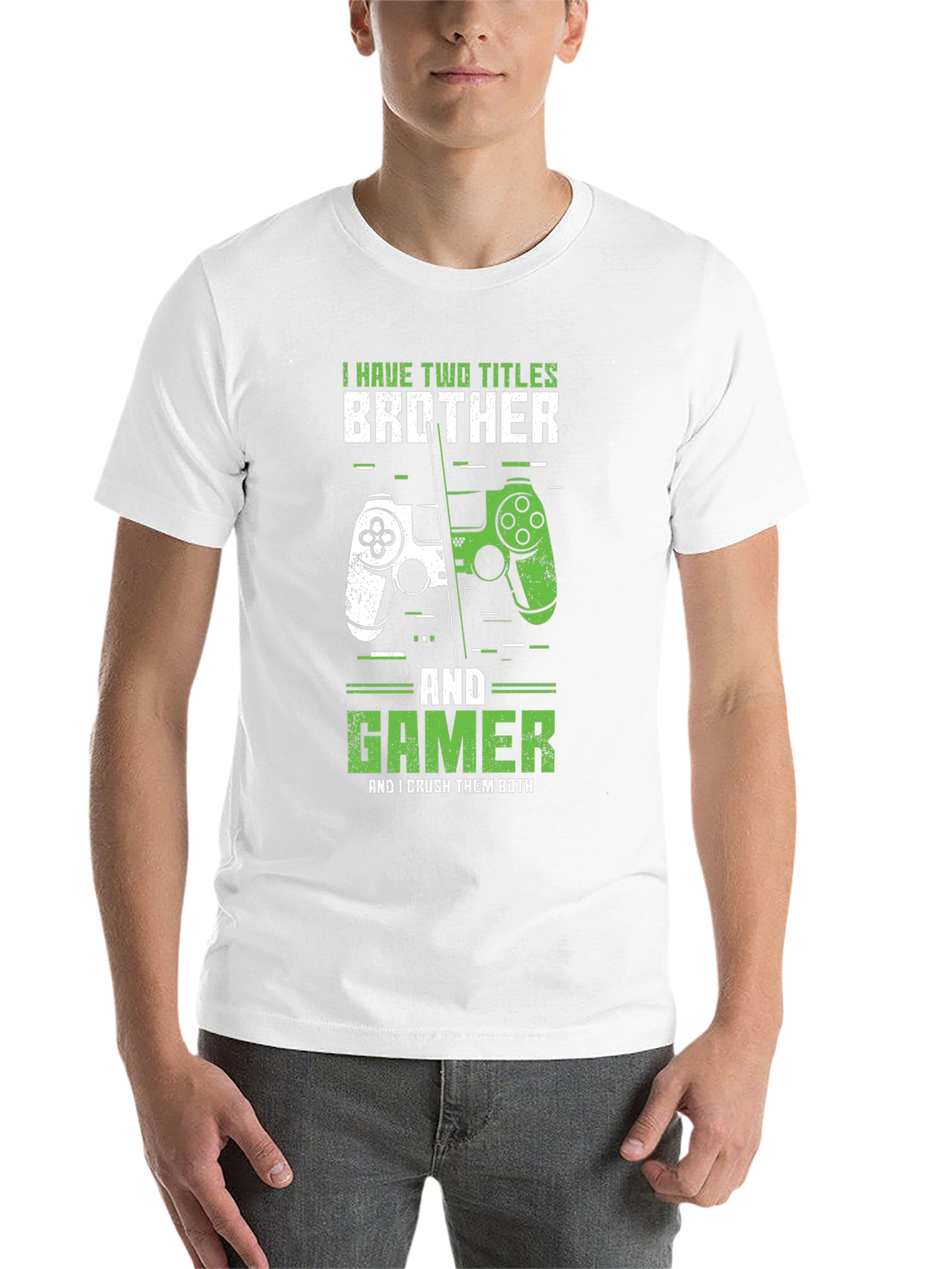 Black Brother & Gamer T-Shirt - Crush Them Both! view 14