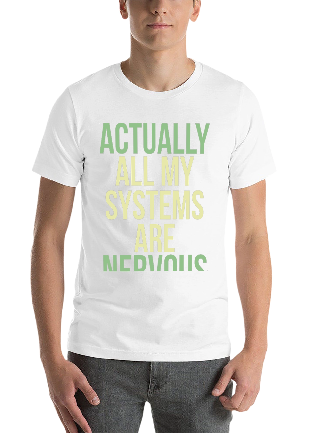 Black Nervous Systems Graphic Tee - Funny Sarcastic T-Shirt view 14