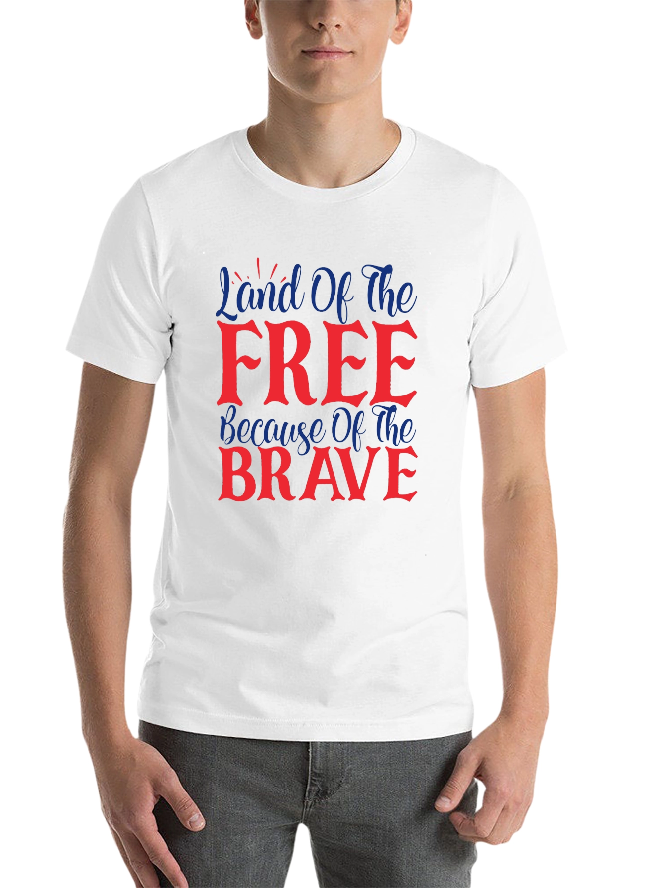 Black Land of the Free Graphic T-Shirt view 14