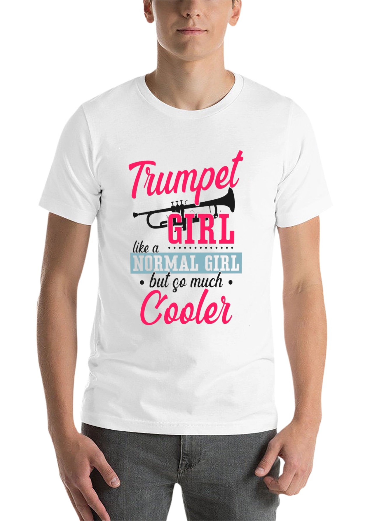 Black Trumpet Girl T-Shirt - Cooler Than Normal! view 14