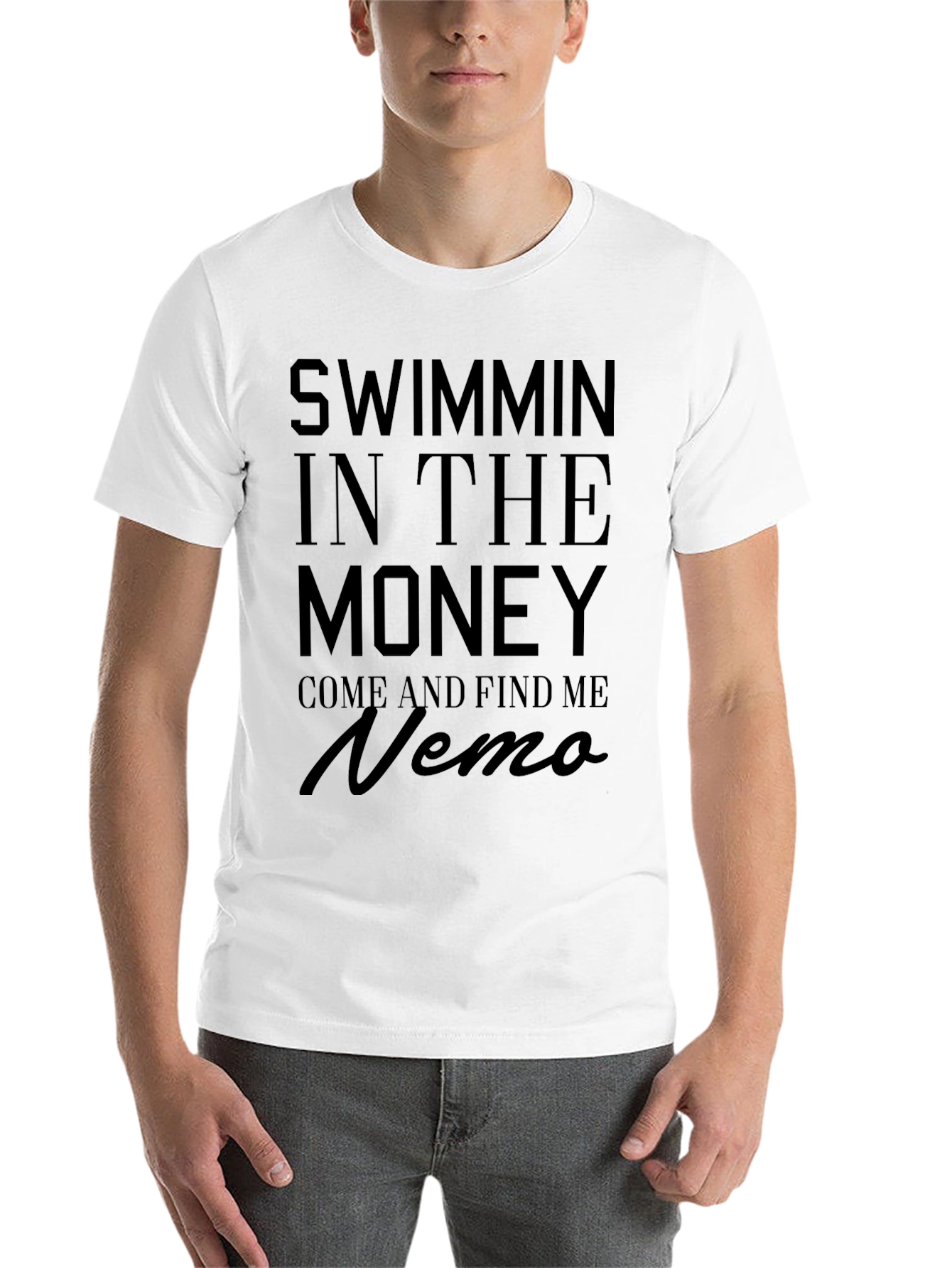 Swimmin' in the Money Nemo Black T-Shirt - 14