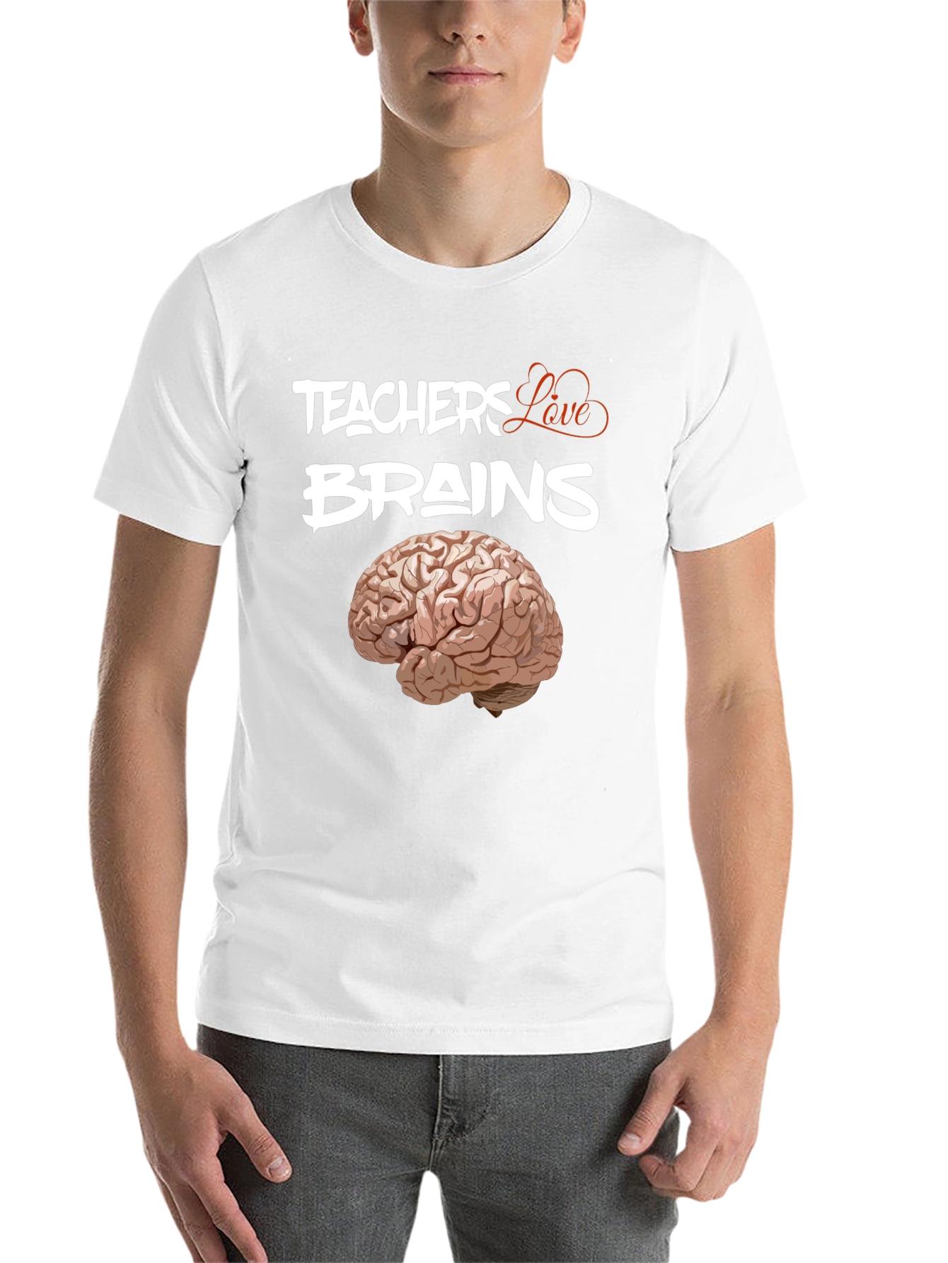 Black Teachers Love Brains Graphic T-Shirt view 14