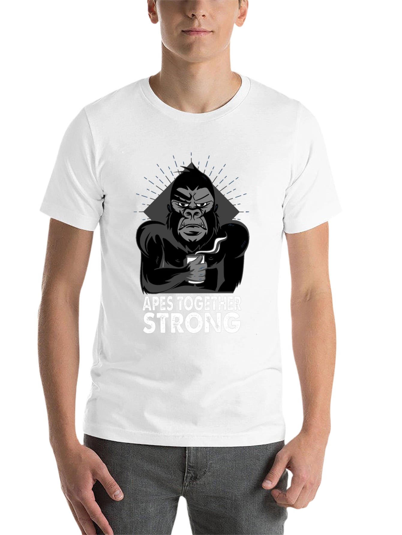 Black Apes Together Strong Graphic T-Shirt view 14