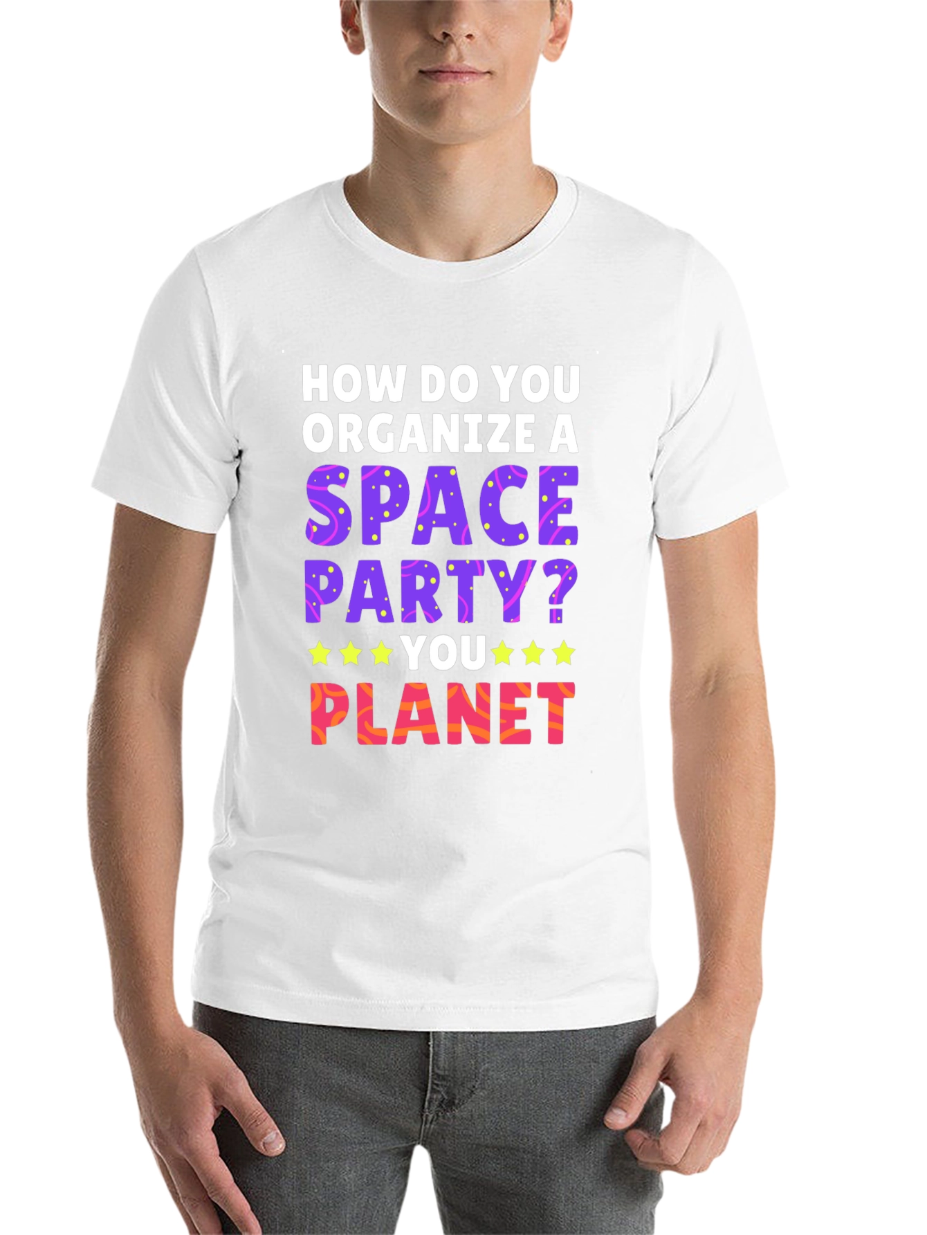 Black Space Party T-Shirt: How Do You Planet? view 14