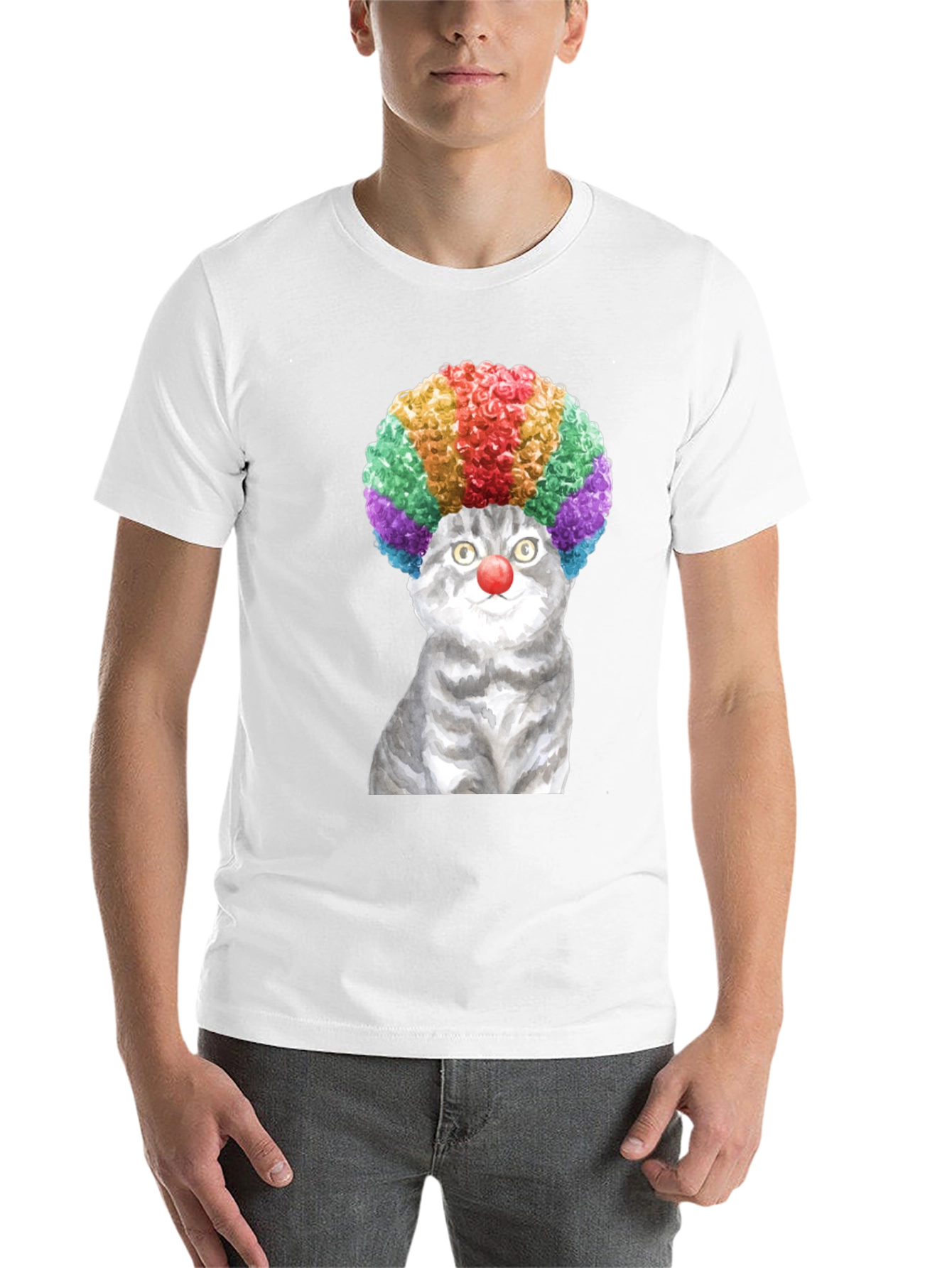 Black Clown Cat Graphic Tee - Fun & Unique T-Shirt view 14