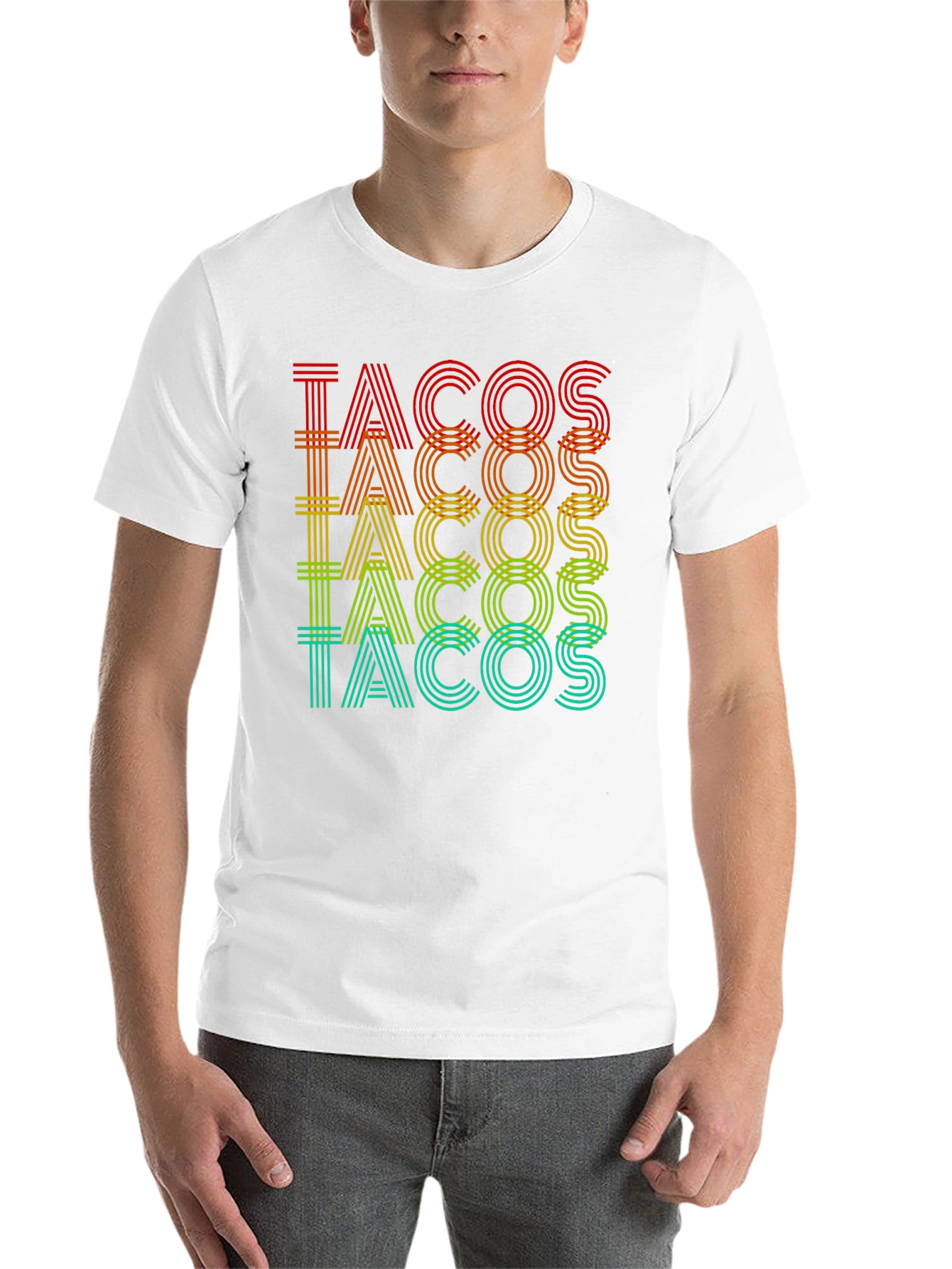 Black Tacos Graphic Print Crew Neck T-Shirt view 14