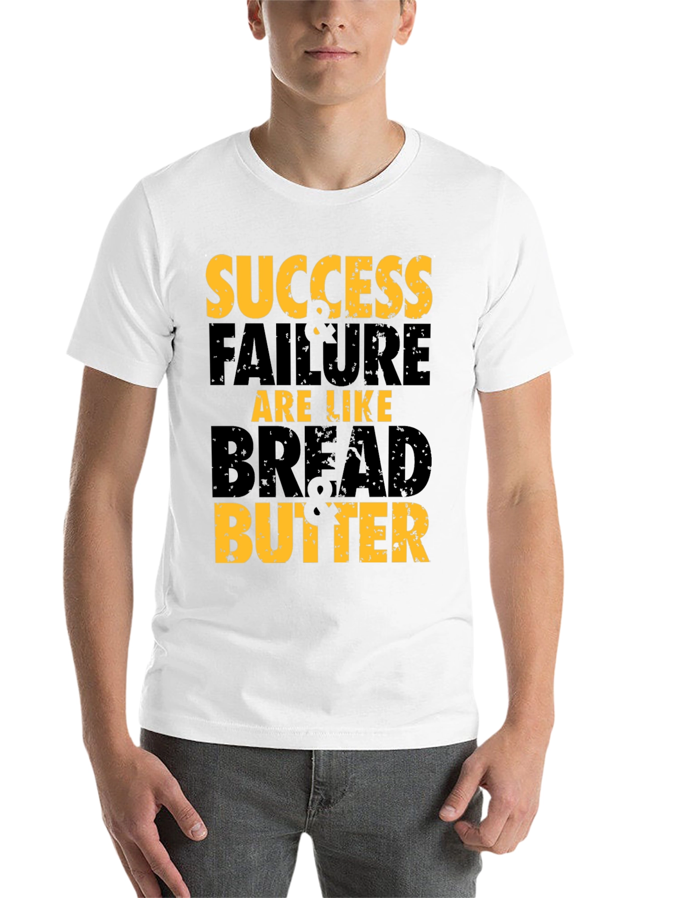 Black Success & Failure T-Shirt - Bread & Butter Motivational Tee view 14
