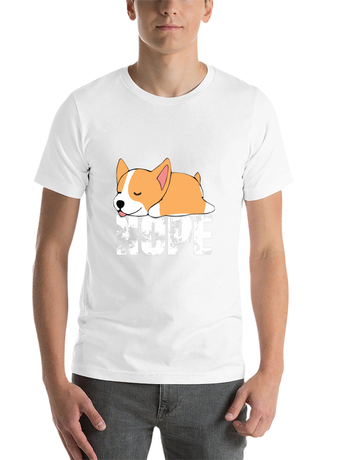 Black Nope Corgi Graphic Tee - Relaxed Fit view 14