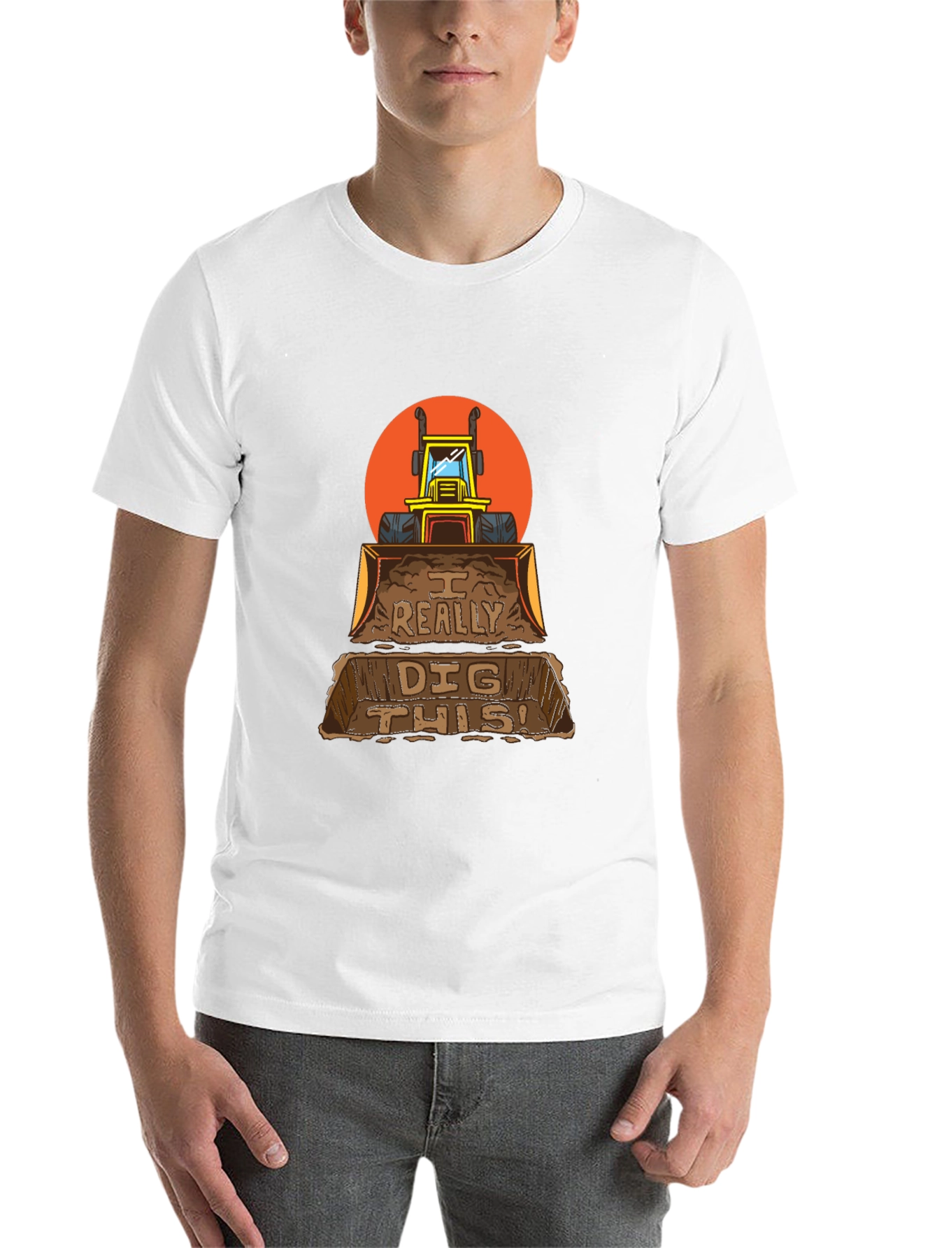 Black I Really Dig This Backhoe Loader Graphic T-Shirt view 14