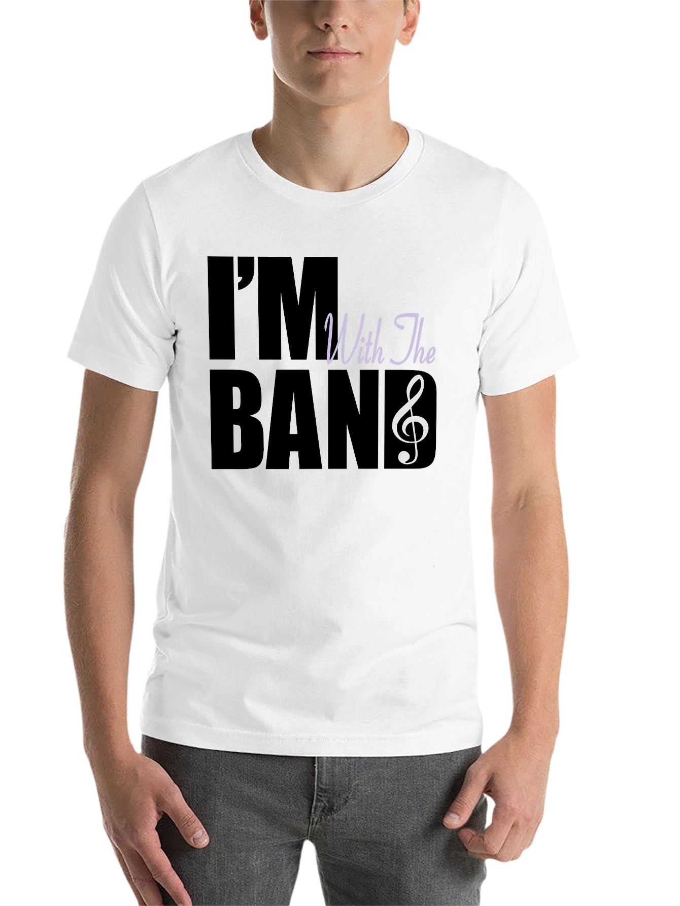 Black I'm With The Band Graphic Tee - Music Lover T-Shirt view 14