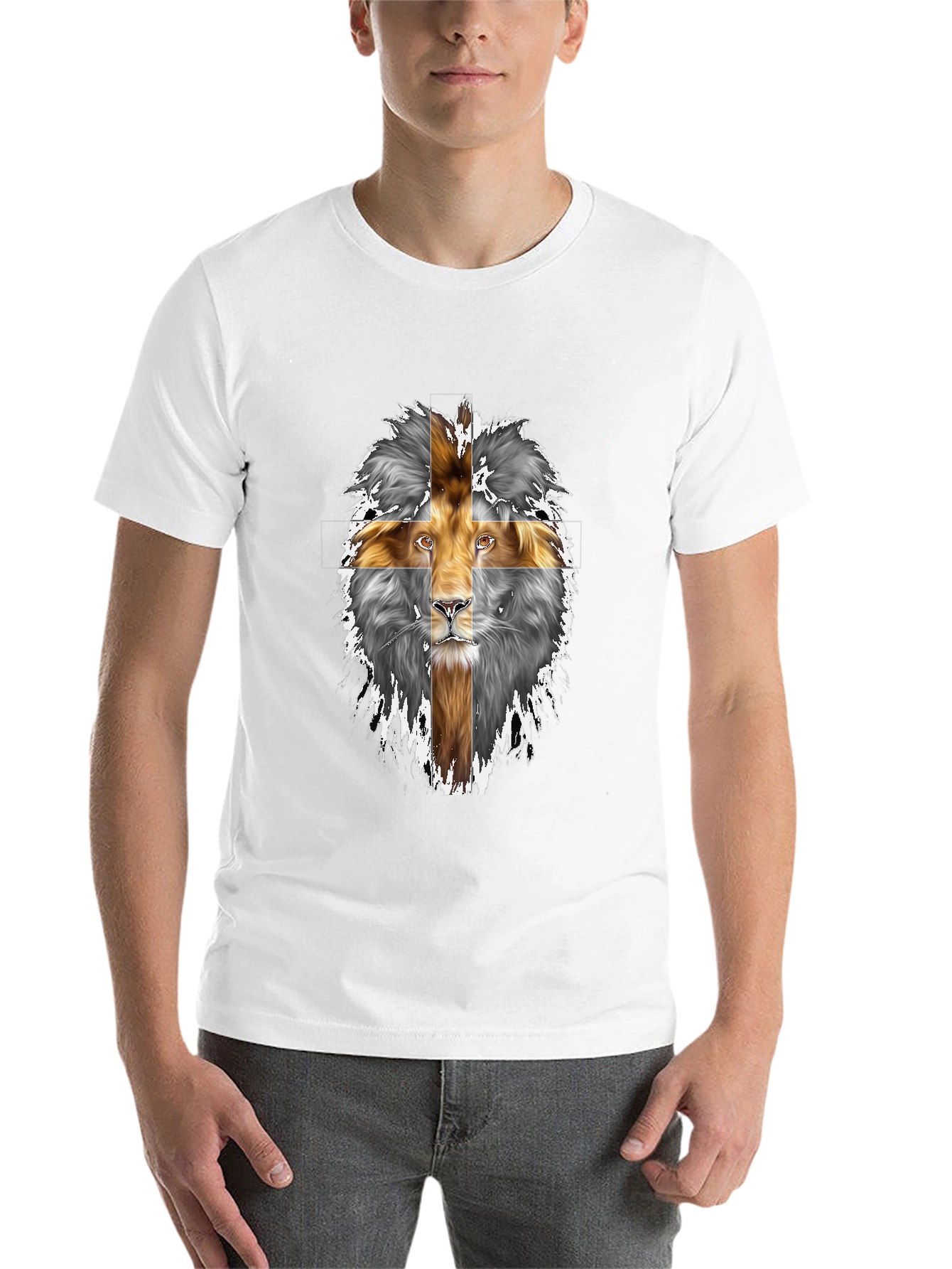 Black Lion England Flag T-Shirt view 14