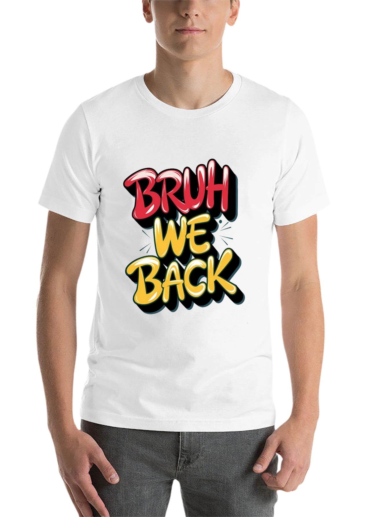 Black Bruh We Back Graphic T-Shirt view 14