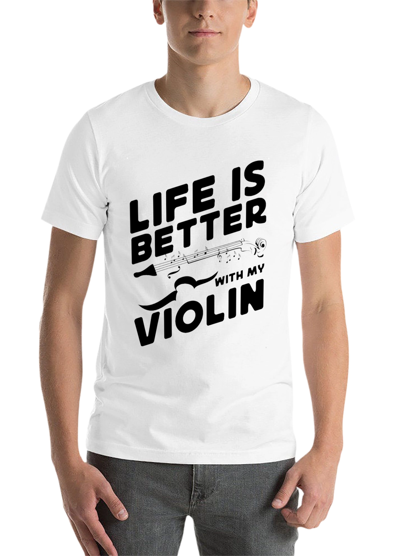 Black Life is Better with My Violin Black T-Shirt view 14