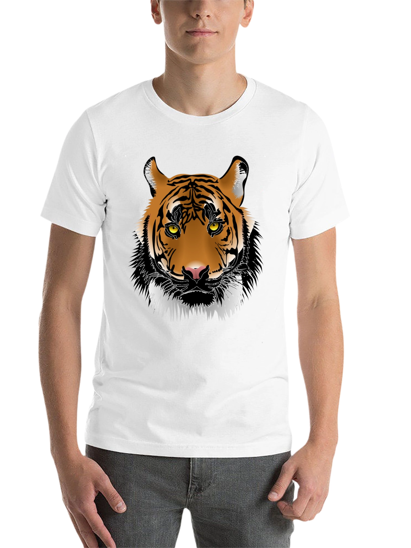 Black Tiger Graphic Black T-Shirt view 14