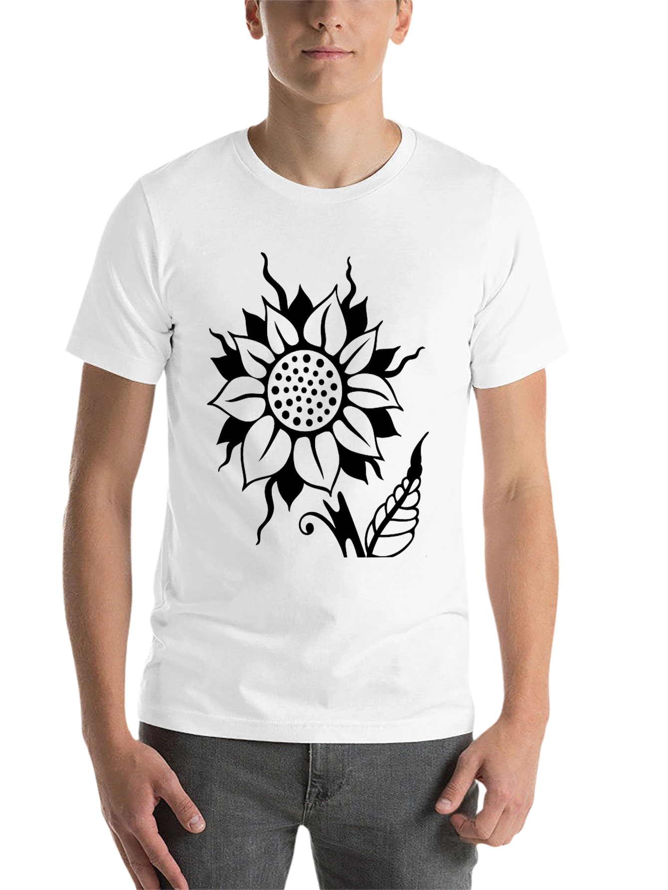 Black Sunflower Graphic Black T-Shirt | Stylish Comfort view 14