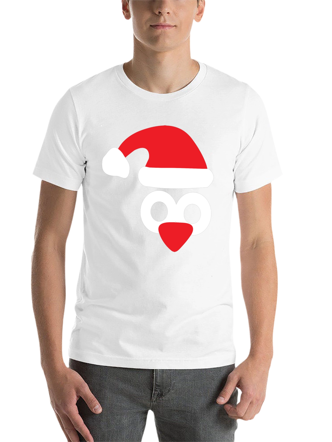 Black Festive Penguin Tee - Santa Hat Holiday Shirt view 14