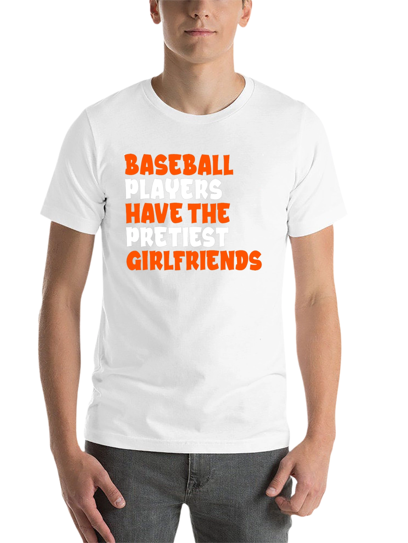 Black Baseball Player Prettiest Girlfriend Graphic T-Shirt view 14