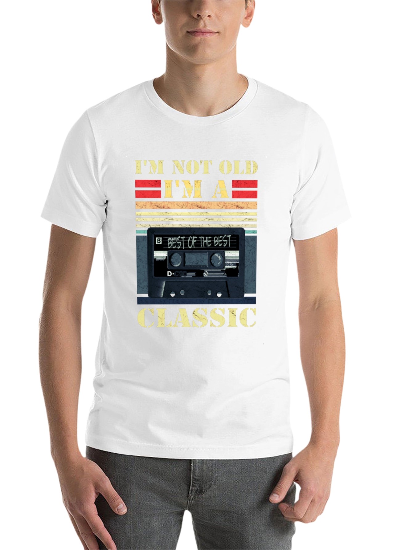 Black I'm Not Old I'm A Classic Cassette Tape T-Shirt view 14