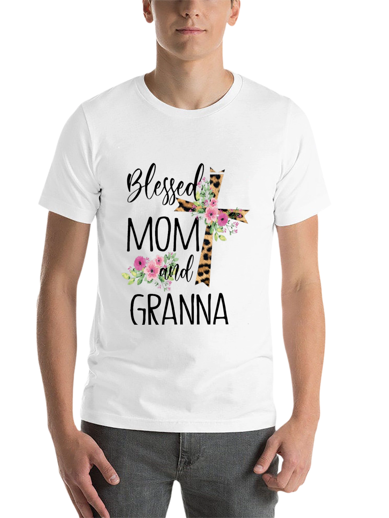 Blessed Mom and Granna Graphic T-Shirt - 14