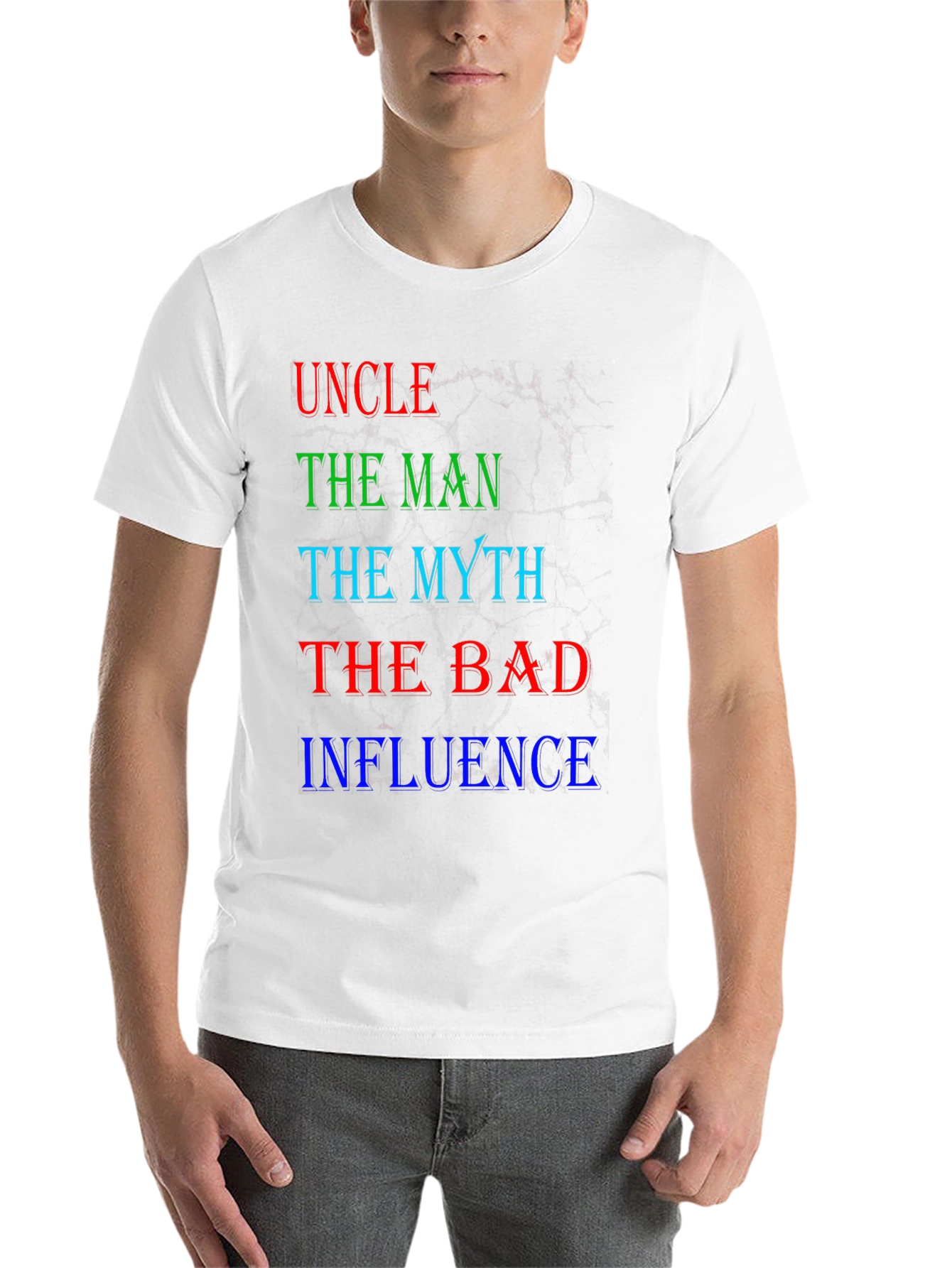Black Uncle The Man Myth Bad Influence T-Shirt view 14