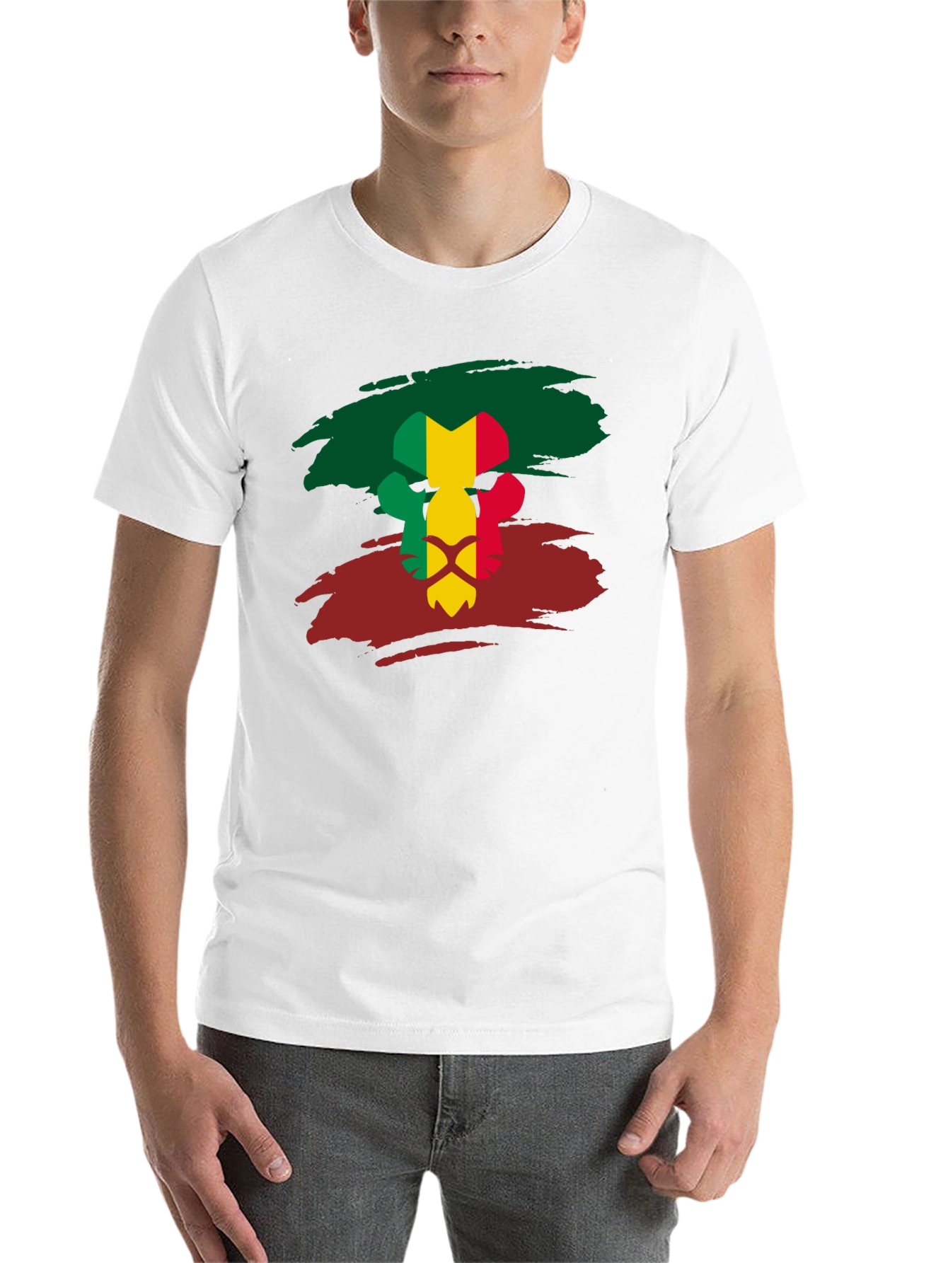 Mali Flag Lion Head T-Shirt - 14