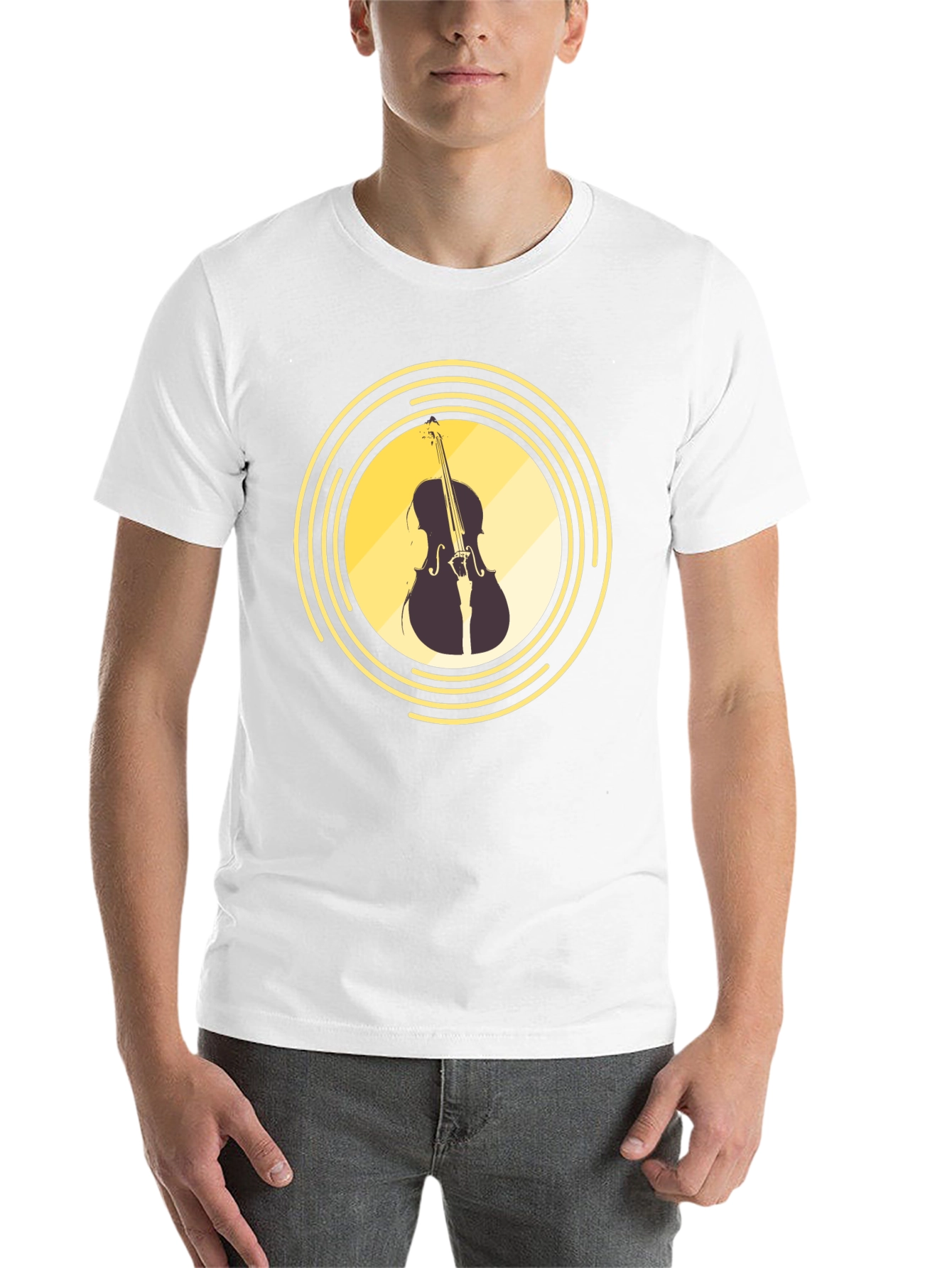 Black Musical Cello Graphic T-Shirt view 14