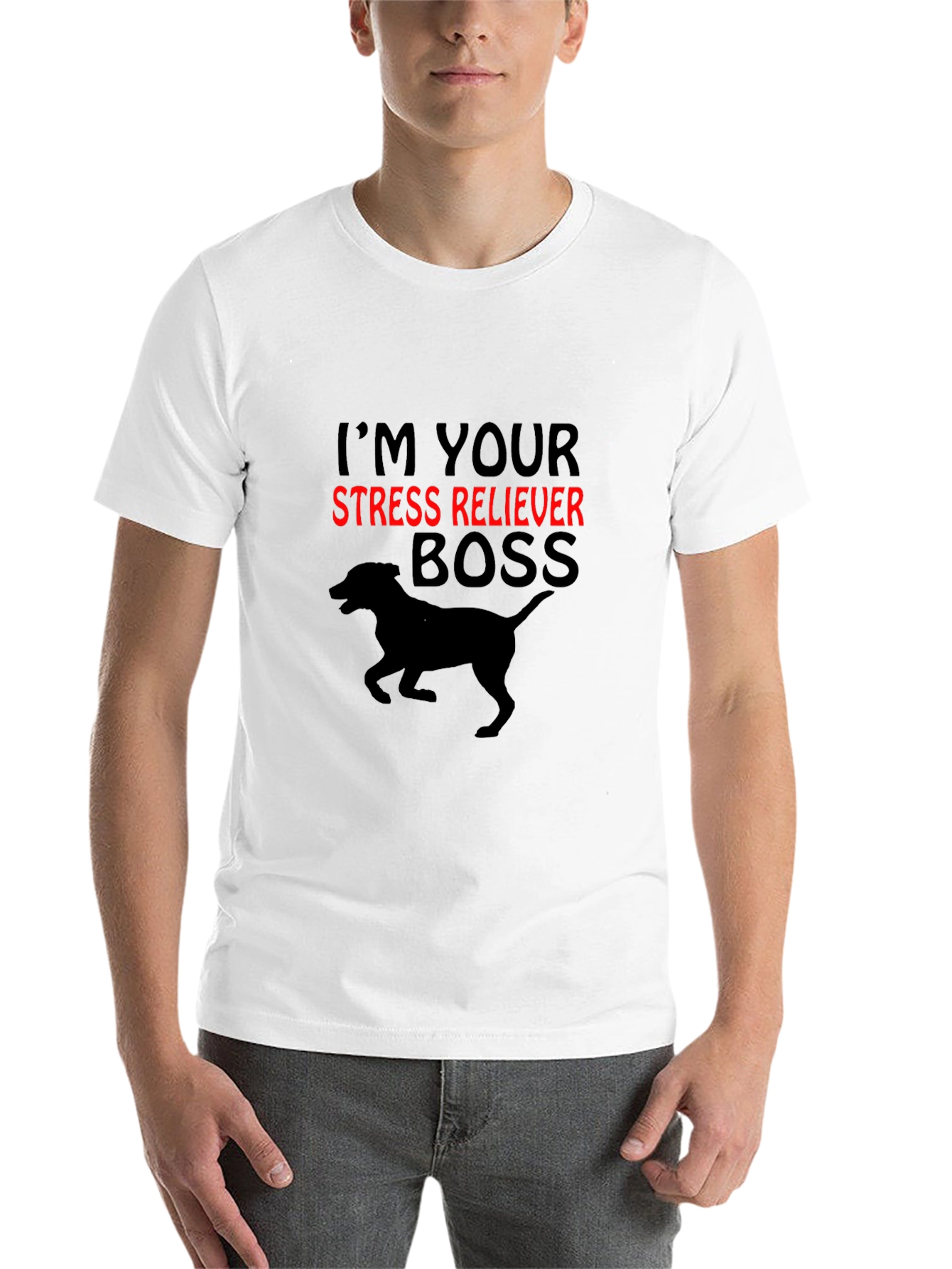 Black Stress Reliever Boss Dog Graphic Tee view 14