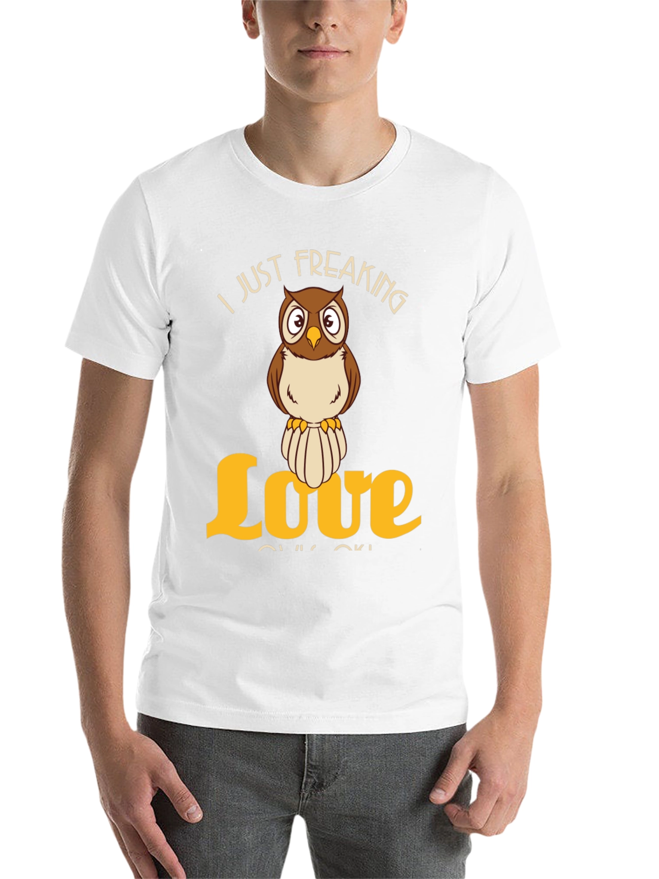 Black I Just Freaking Love Owls T-Shirt - Novelty Animal Tee view 14