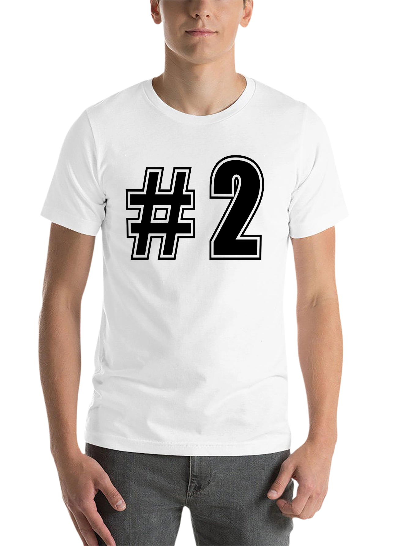 Black Hashtag Number Two Black T-Shirt view 14