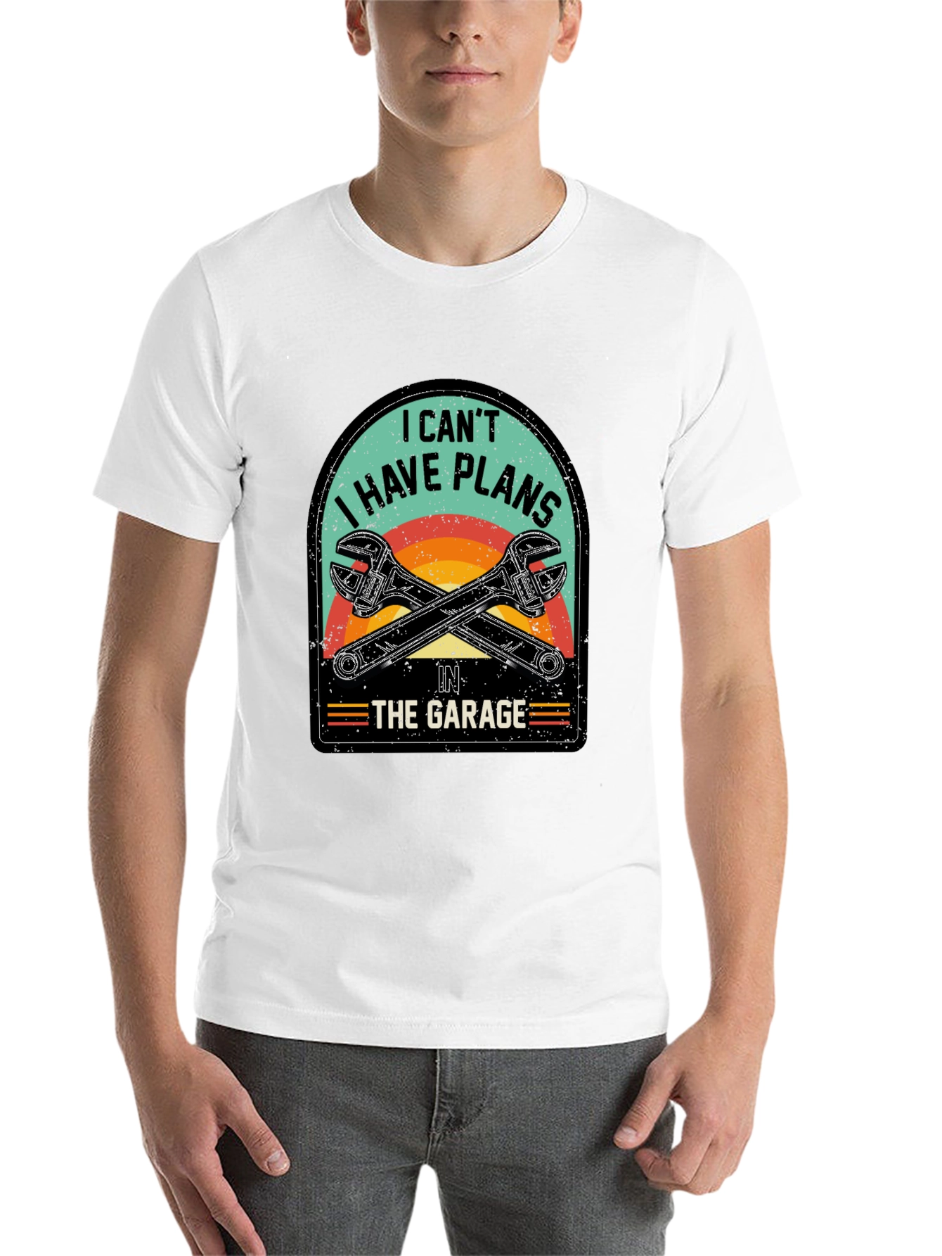 Black Garage Plans T-Shirt - Mechanic Humor Tee view 14